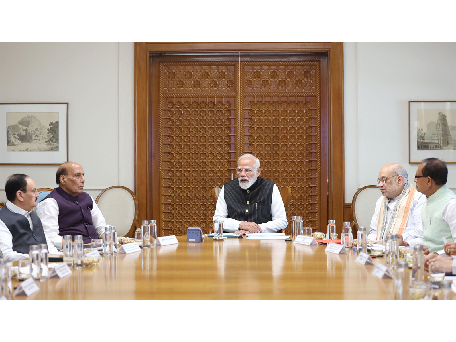 Prime Minister Narendra Modi chairs a high-level meeting (Photo/ANI)