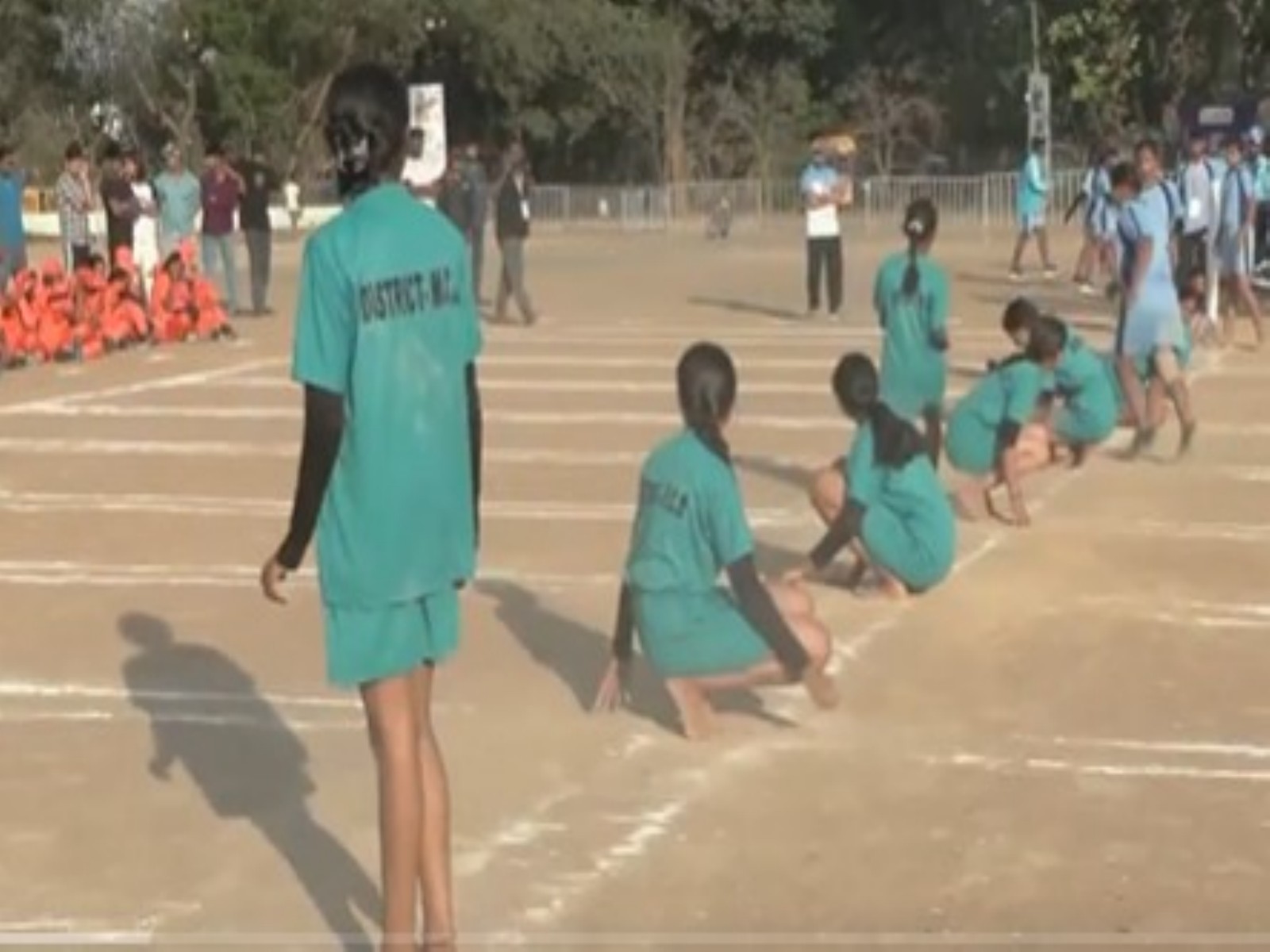 Kho-Kho players in action during the Sarguja Olympics 2026 (Photo: ANI)
