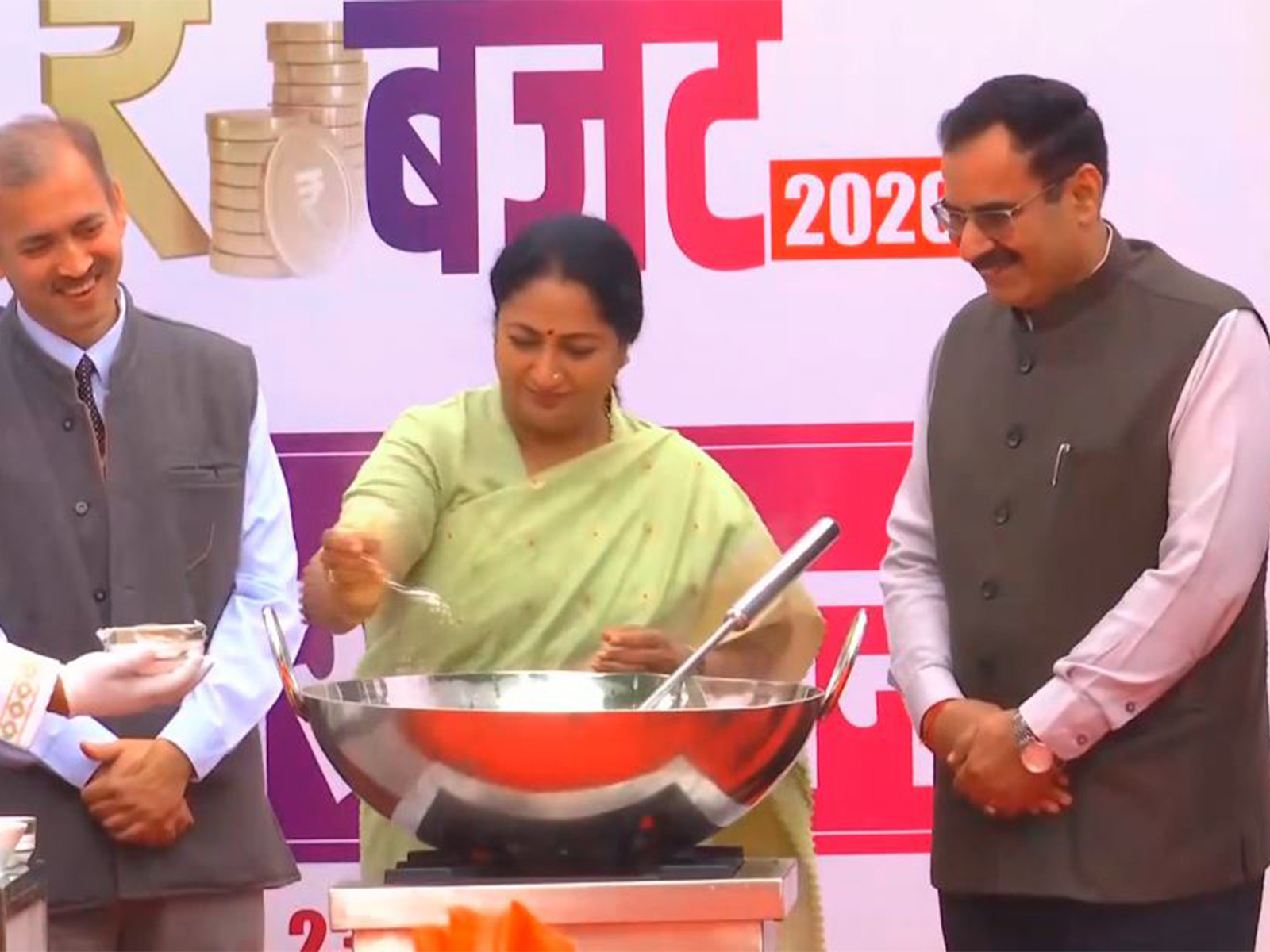 Delhi CM Rekha Gupta cooking kheer, commencing Delhi Budget Session 2026 (Photo/ANI)