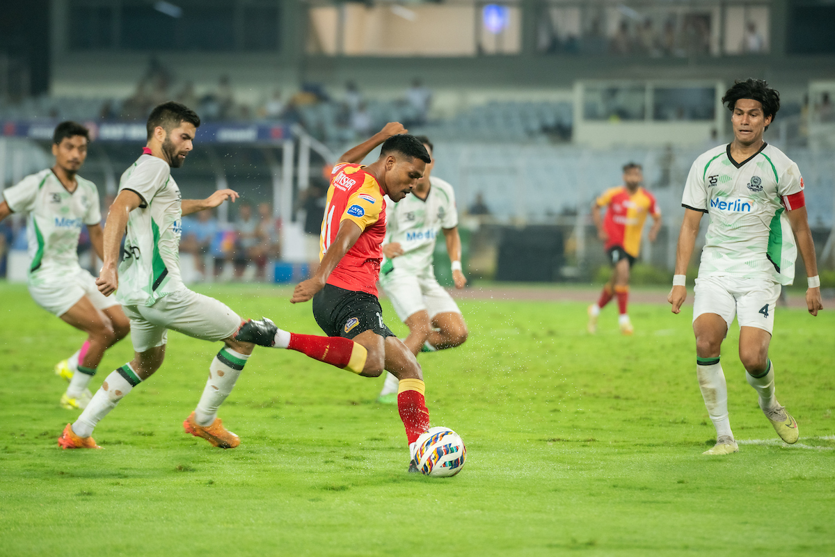 East Bengal and Mohammedan Sporting Club players in action (Photo: AIFF Media)