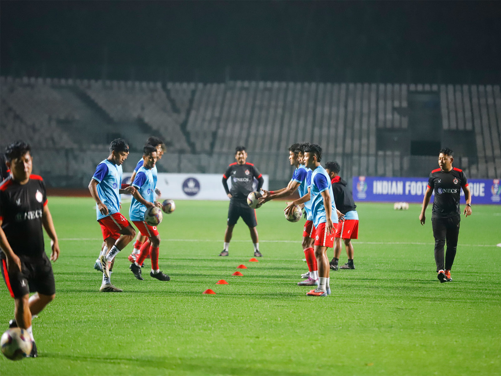 Aizawl FC players training. (Photo/IFL)
