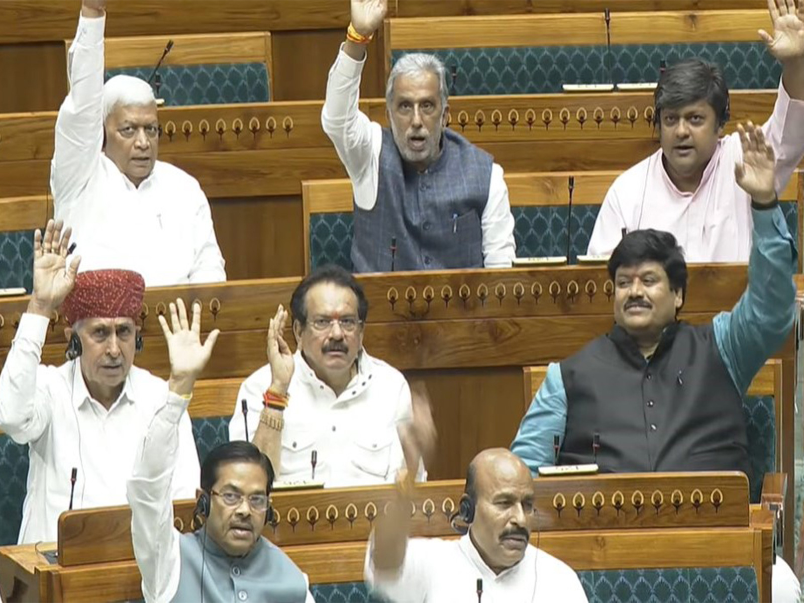 Visual from Lok Sabha (Photo/Sansad TV)
