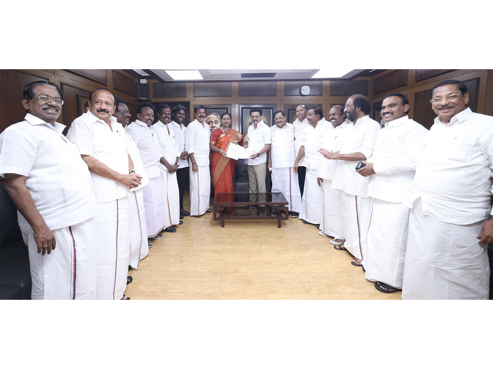 Tamil Nadu CM MK Stalin and DMDK General Secretary Premalatha Vijayakanth (Photo/DMK)