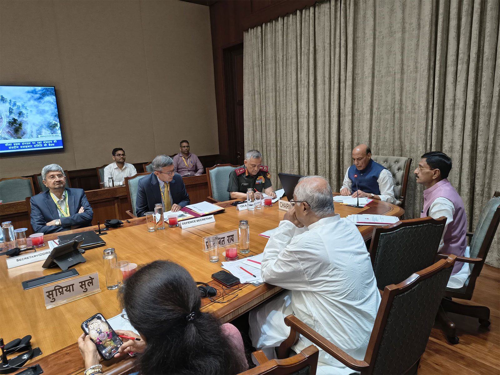 Defence Minister Rajnath Singh chairs a meeting (Photo/X@rajnathsingh)