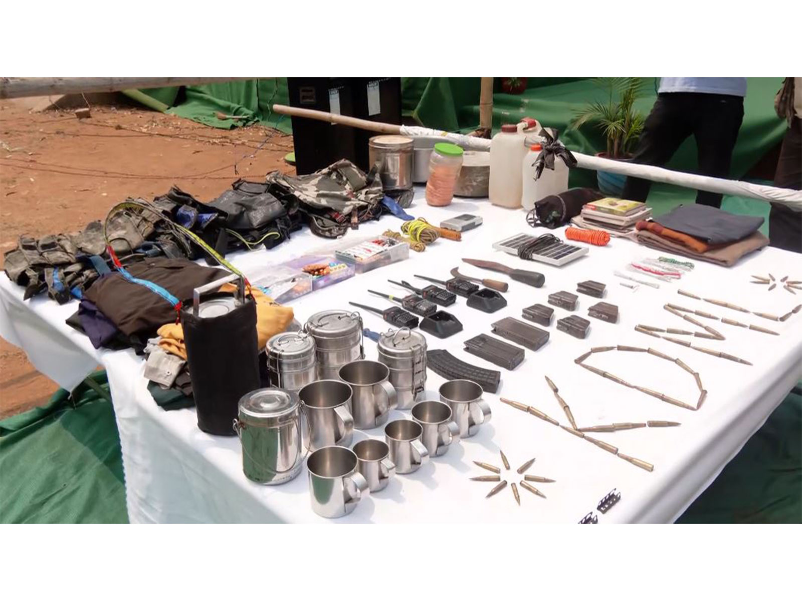 Top Maoists Sukru with four others surrendered and laid down weapons before Odisha Police (Photo/ANI)