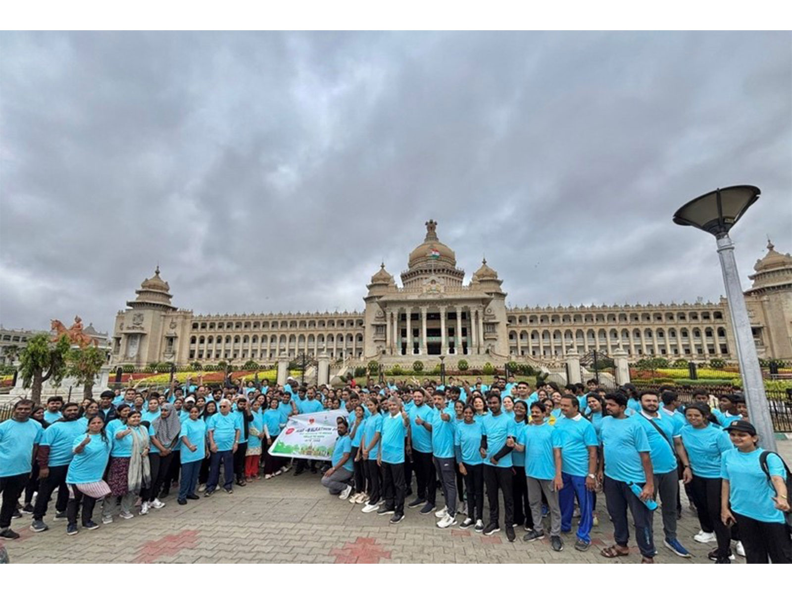 Volunteers and participants gathered in Bengaluru for the Hridayamrit Foundation Walkathon, raising awareness on cardiovascular disease prevention through community spirit and active lifestyles.