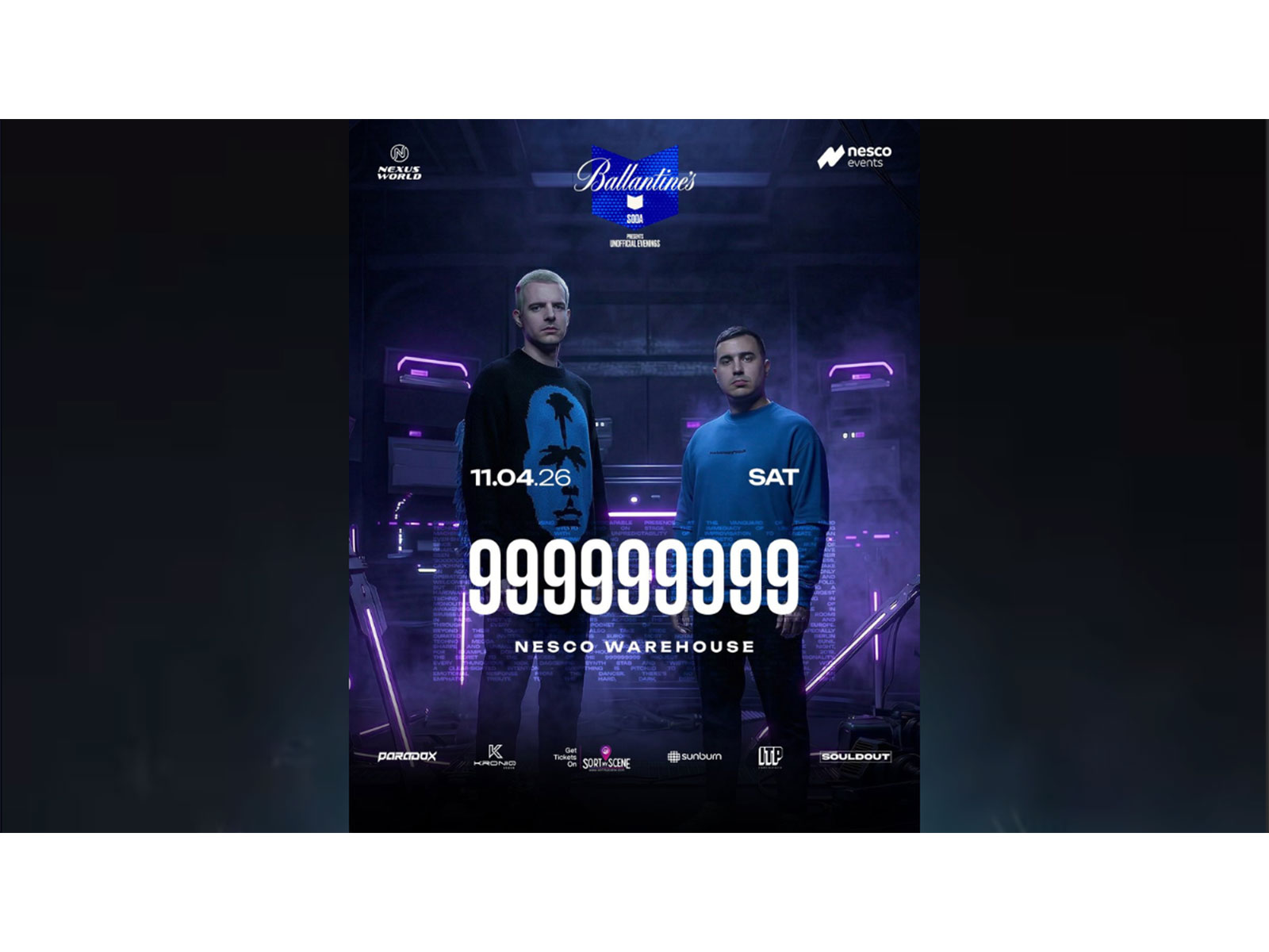 Featuring international headline acts 999999999, the campaign continues to inspire the corporate community to follow their 5-to-9.