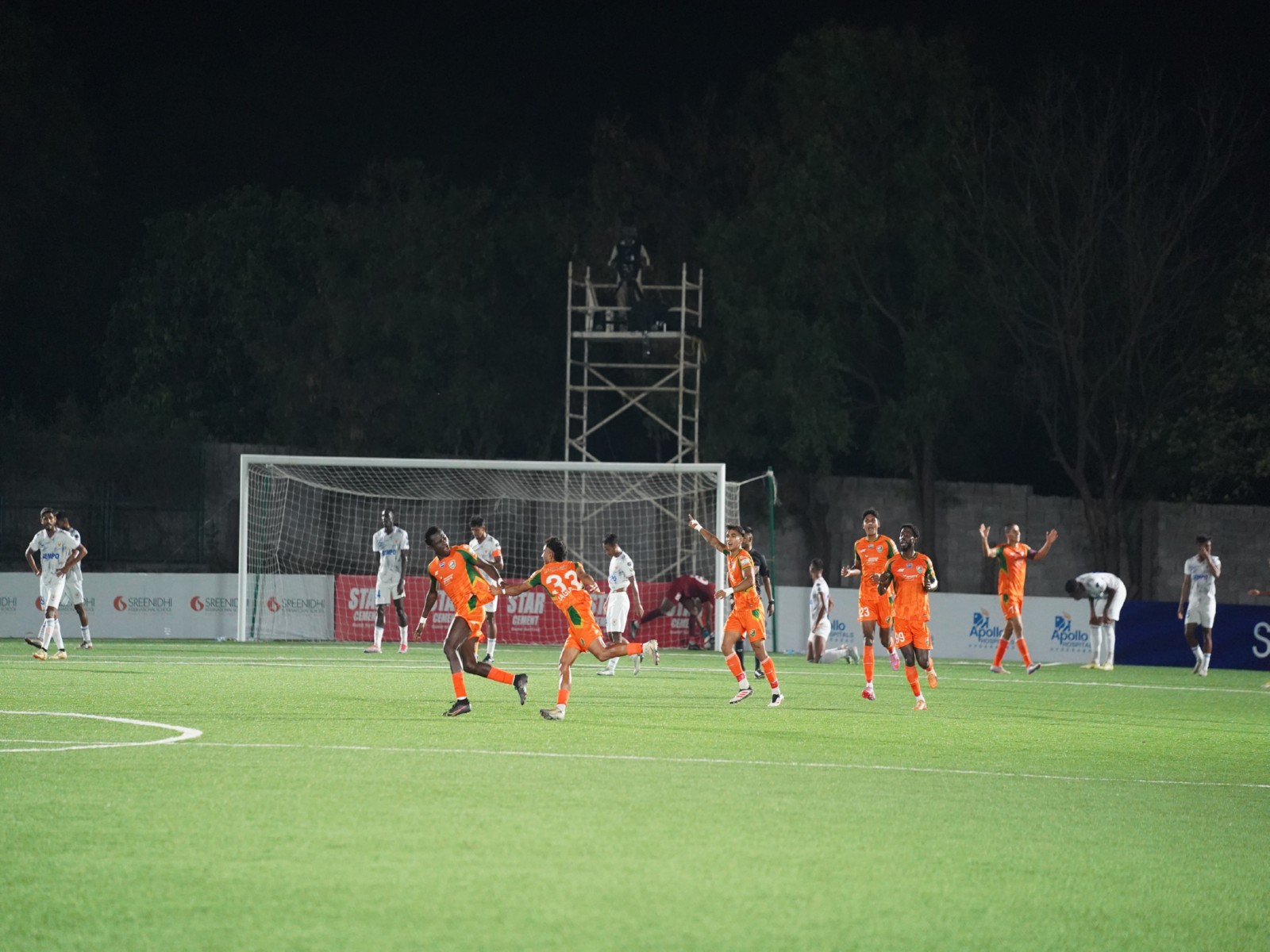 Sreenidi Deccan FC and Dempo SC players in action during the IFL match (Photo: AIFF)