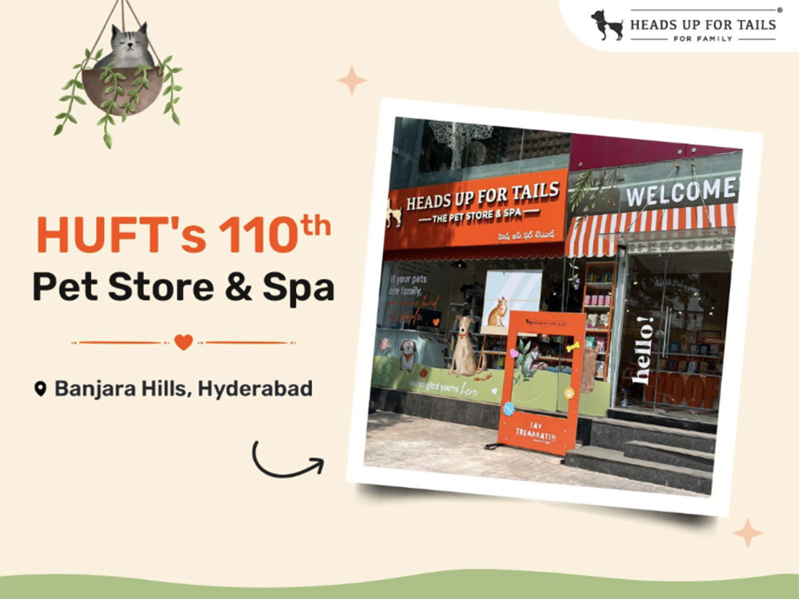 HUFT Accelerates Retail Expansion with their 110th Pet Store & Spa in Banjara Hills, Hyderabad