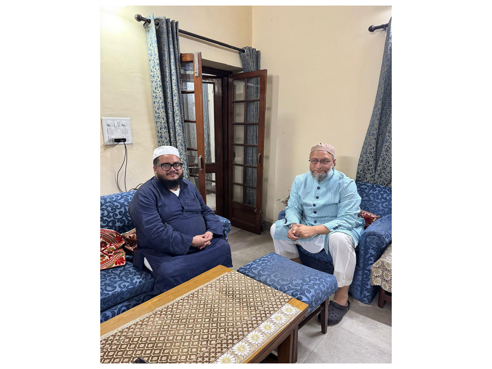 AIMIM chief Asaduddin Owaisi with Badruddin Ajmal's son, Abdul Rahman Ajmal  (Photo Source: AIMIM chief Asaduddin Owaisi)