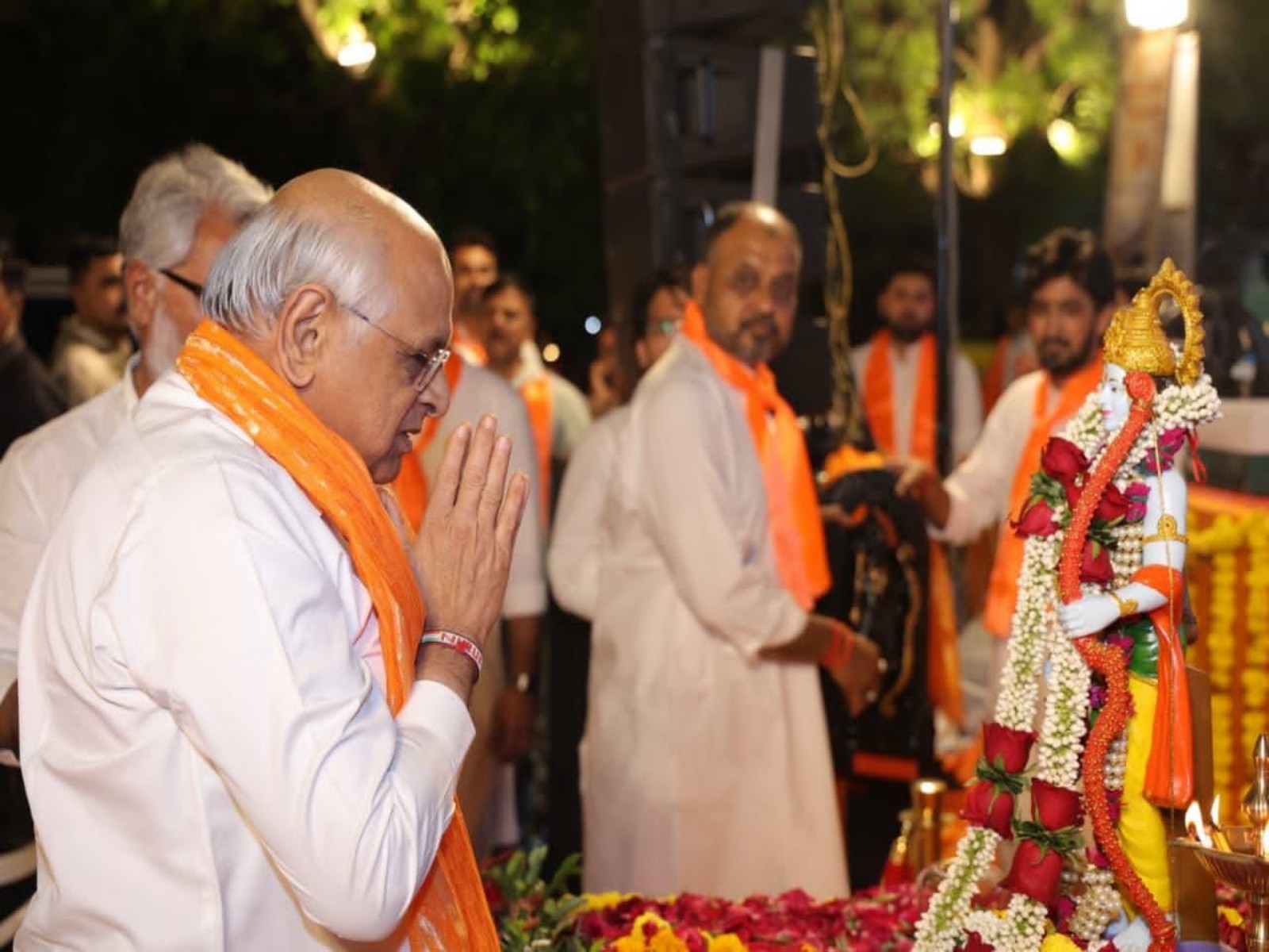 CM Bhupendra Patel offered prayers to Lord Ram on Ram Navami (Photo/GUjarat CMO)