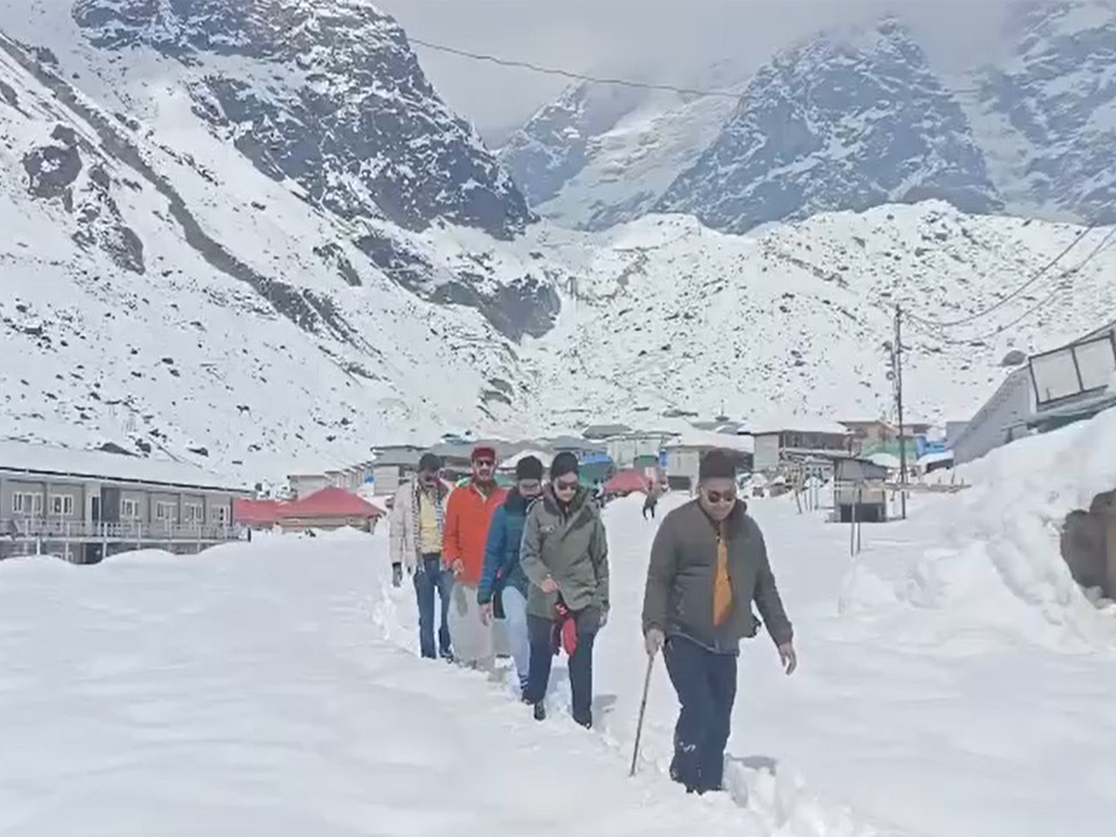 District Administration conducts inspection of Kedarnath Dham arrangements (Photo/ANI) 