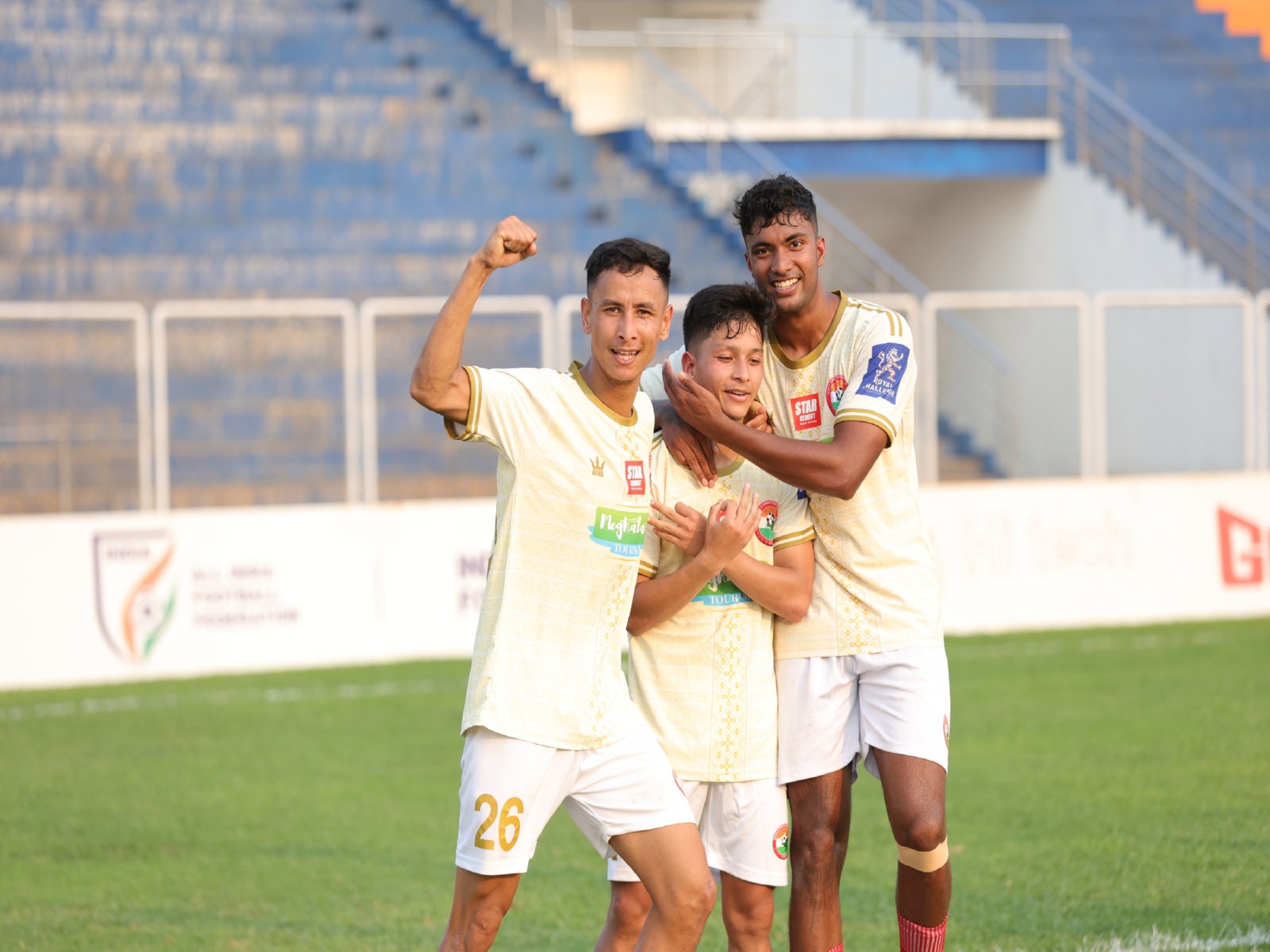 players celebrating during IFL match (Photo: AIFF Media)