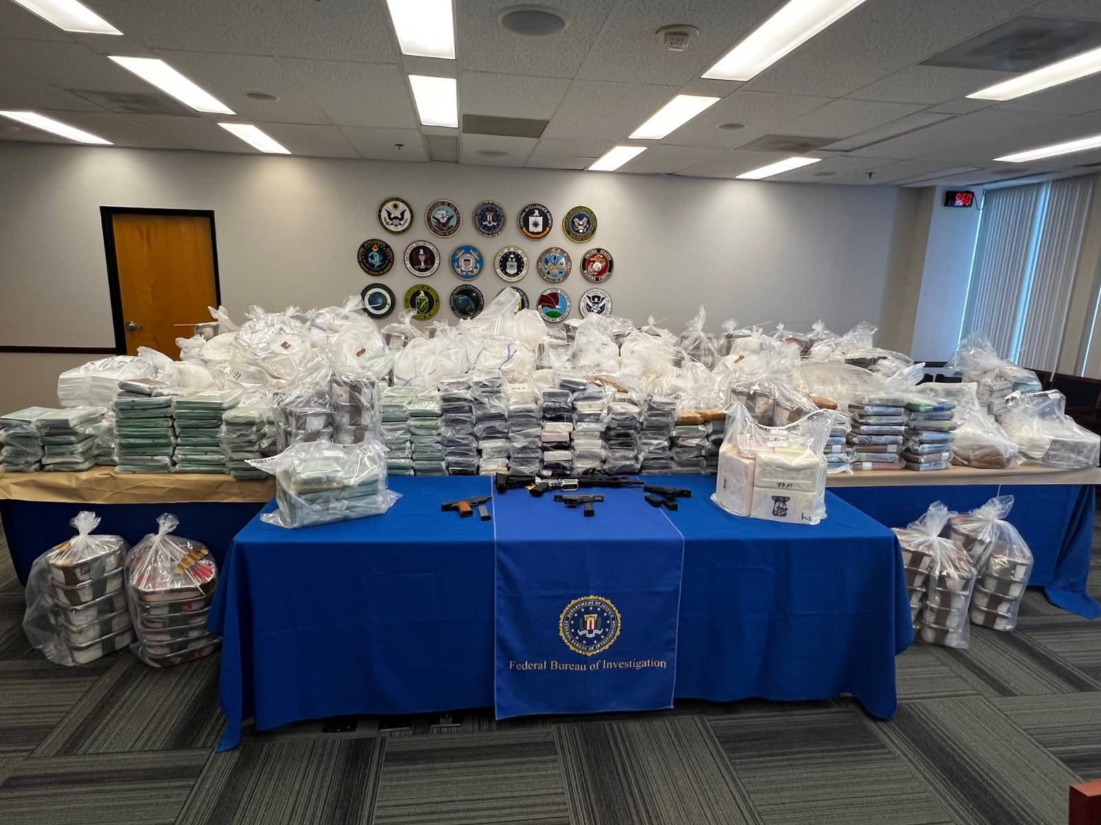 Drugs recovered by FBI Los Angeles (Photo/X@FBILosAngeles)