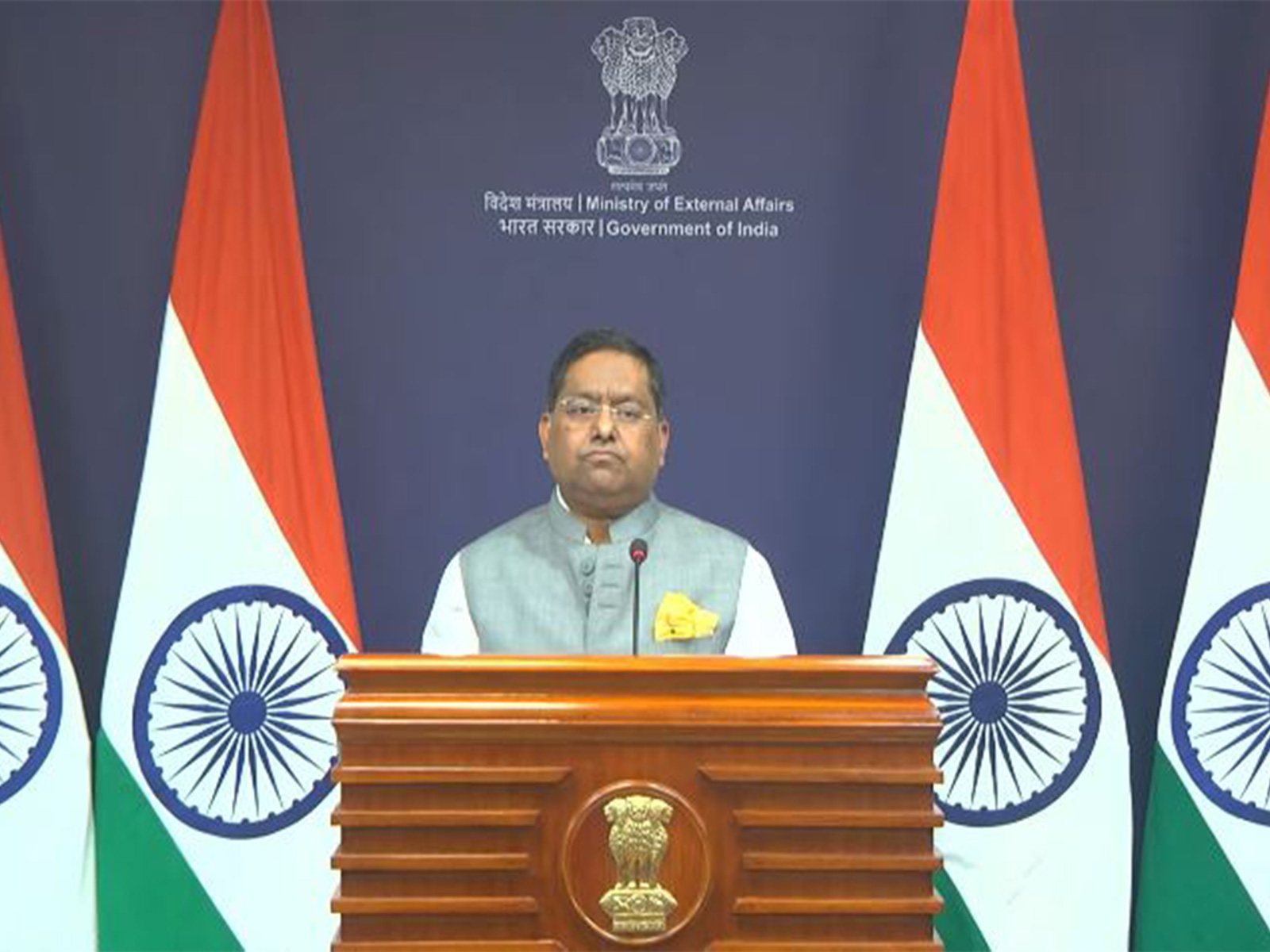  Ministry of External Affairs (MEA) spokesperson, Randhir Jaiswal (Photo/YouTube/MEAIndia)