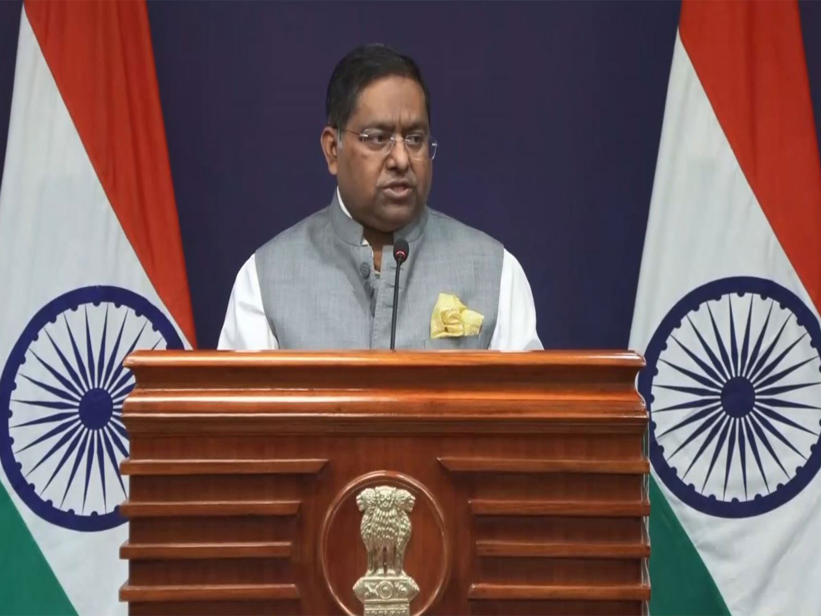 Ministry of External Affairs (MEA) spokesperson, Randhir Jaiswal (Photo/YouTube/MEAIndia)