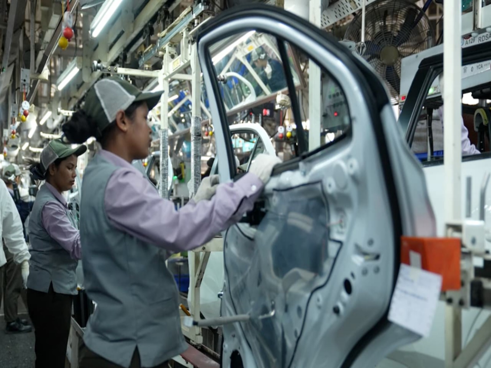 Women working at Maruti Suzuki's manufacturing facility in Gurugram (Photo/ANI)