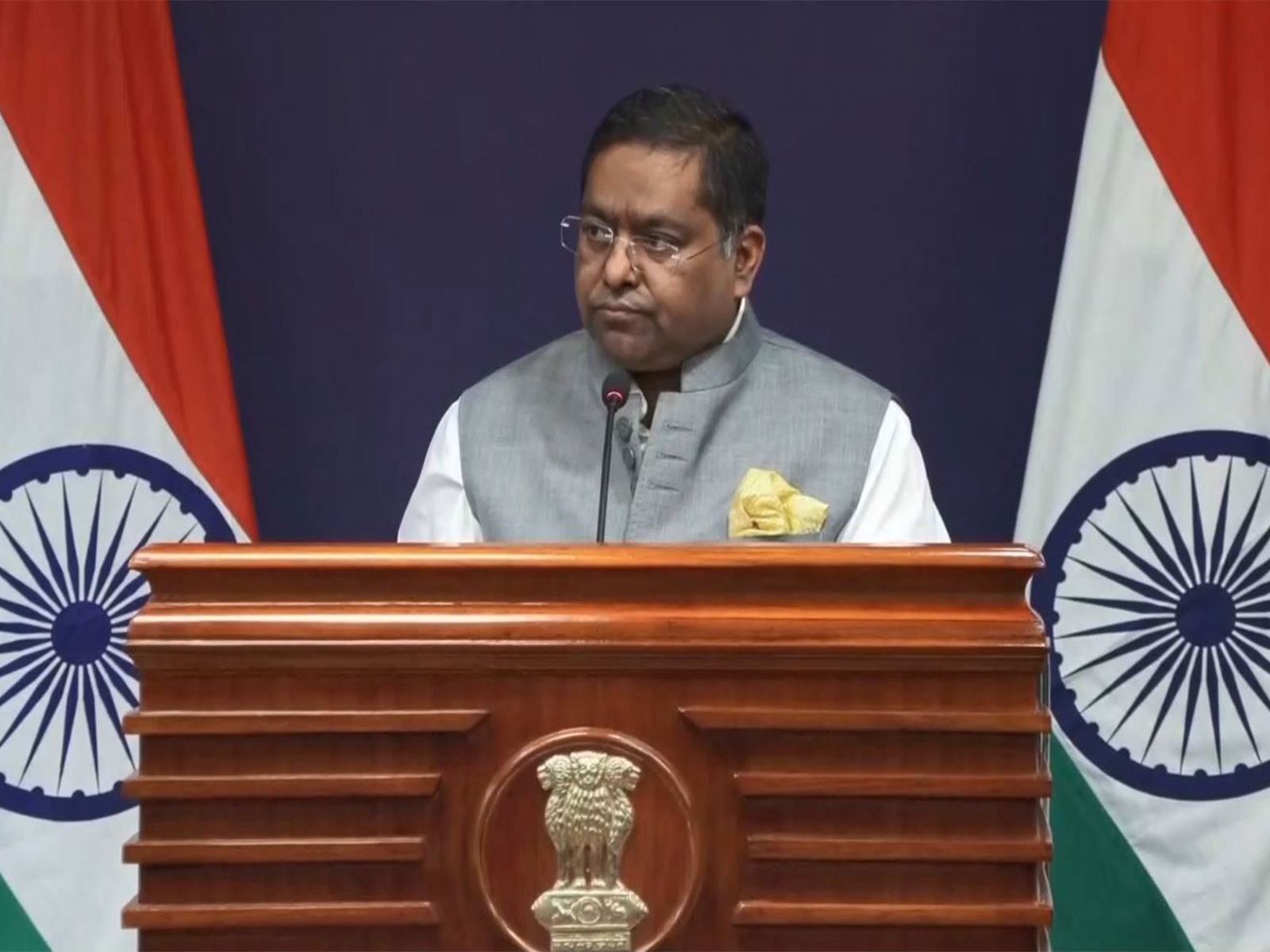 Ministry of External Affairs (MEA) spokesperson, Randhir Jaiswal (Photo/YouTube/MEAIndia)
