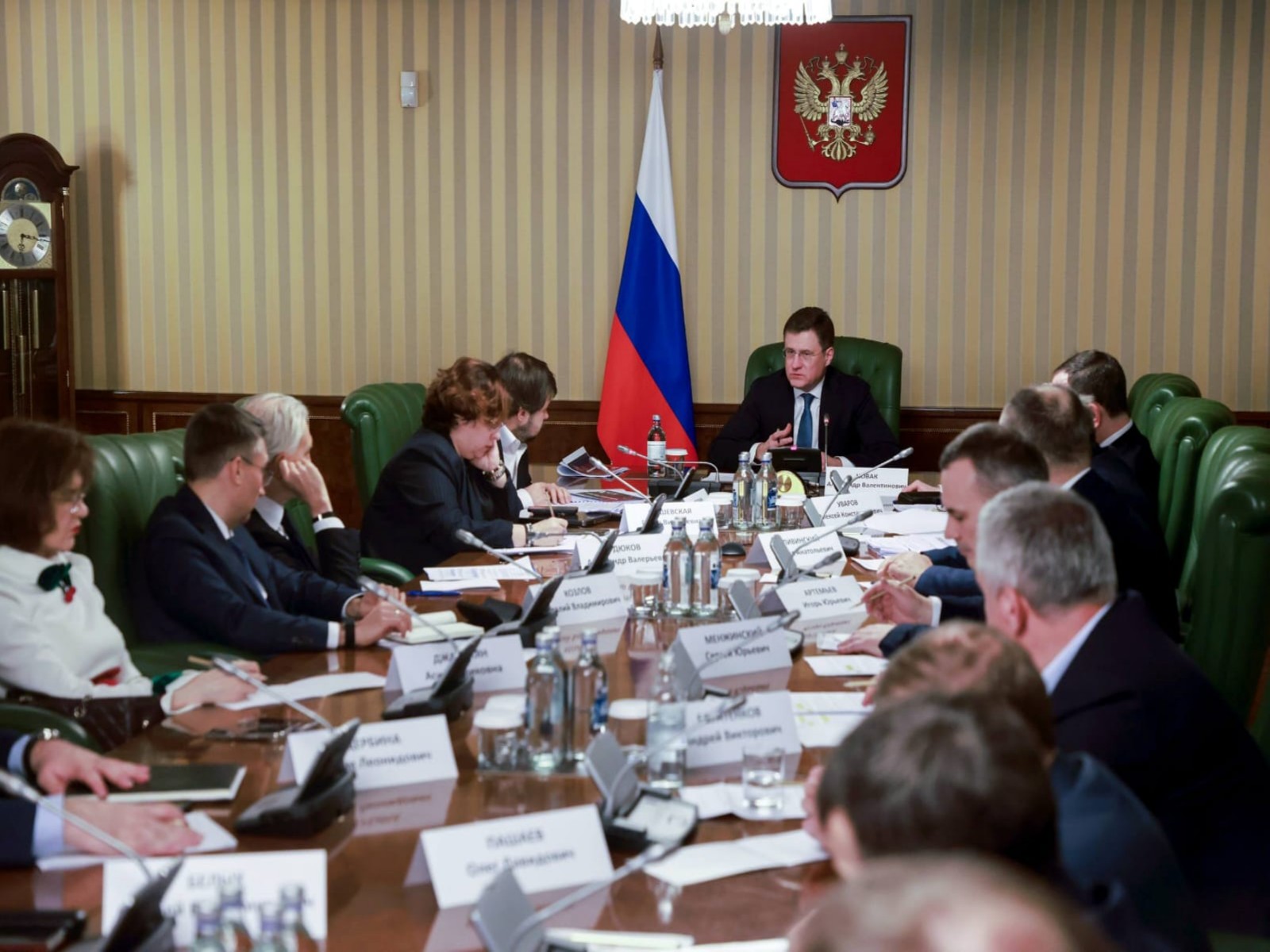 Russian Deputy Prime Minister Alexander Novak during the review meeting (Photo/Government of Russia)