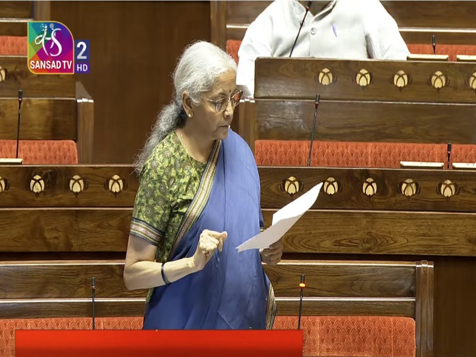 Union Finance Minister Nirmala Sitharaman (Photo/Youtube@Sansad TV 2)