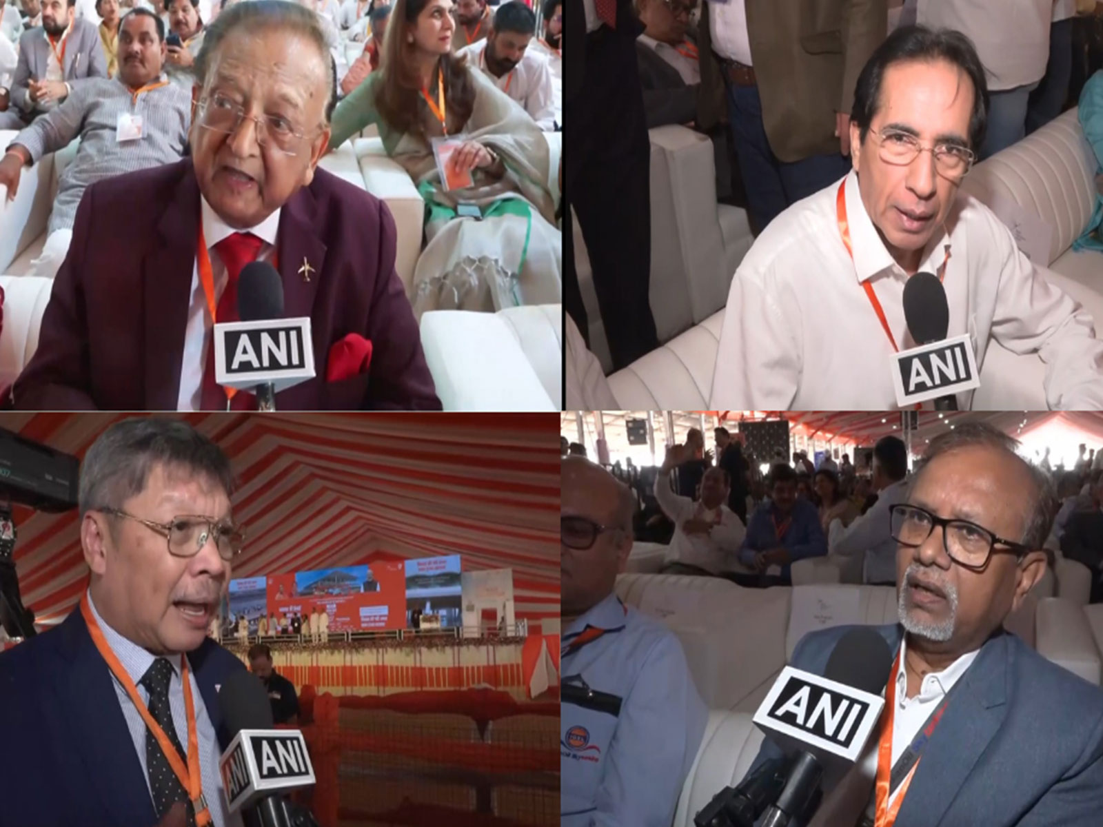 Industry leaders at Jewar Airport inauguration (Photo/ANI)