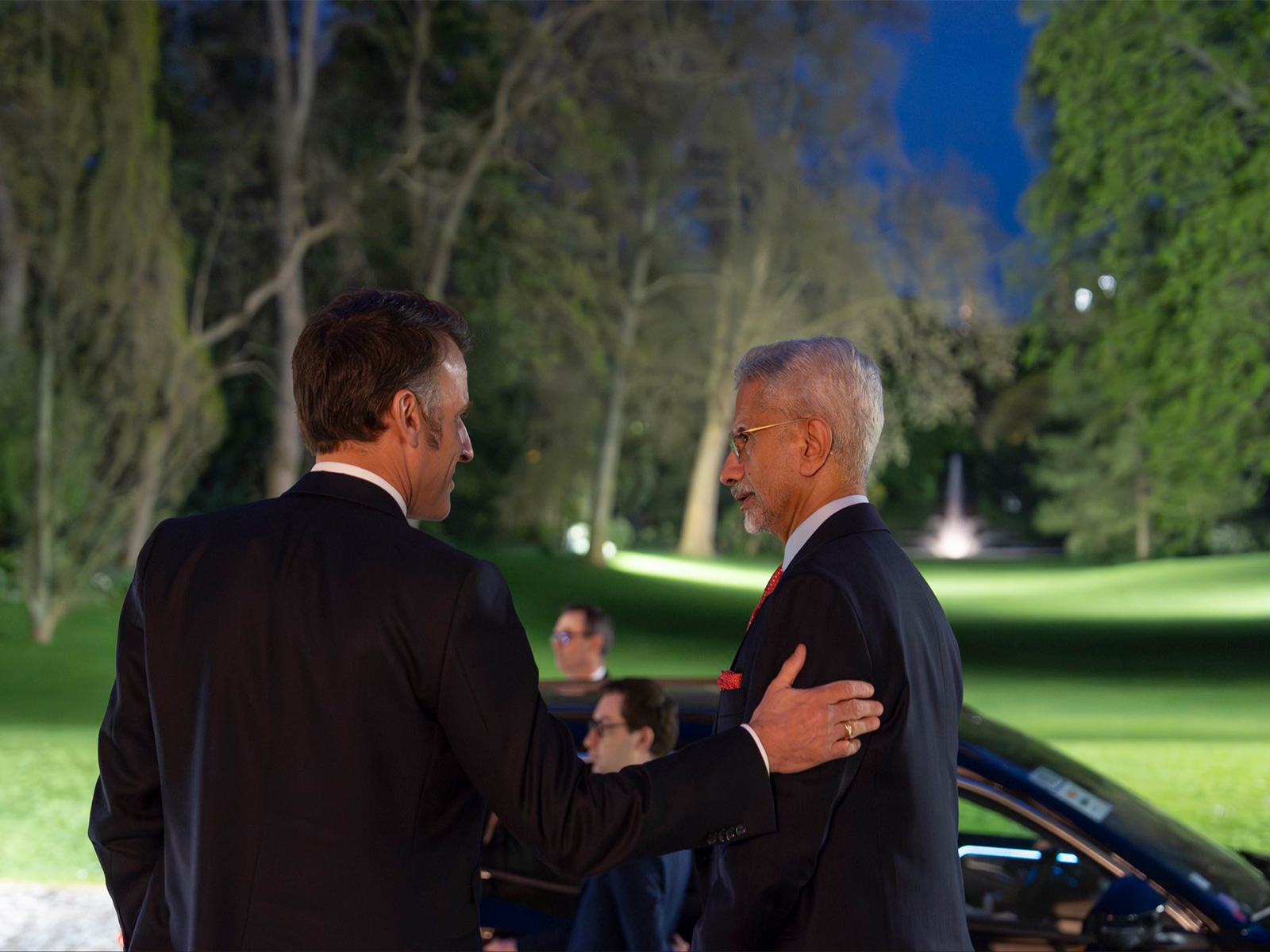 EAM Jaishankar meets French President Macron on sidelines of G7 Foreign Ministers' Meeting (Photo/X/@DrSJaishankar)