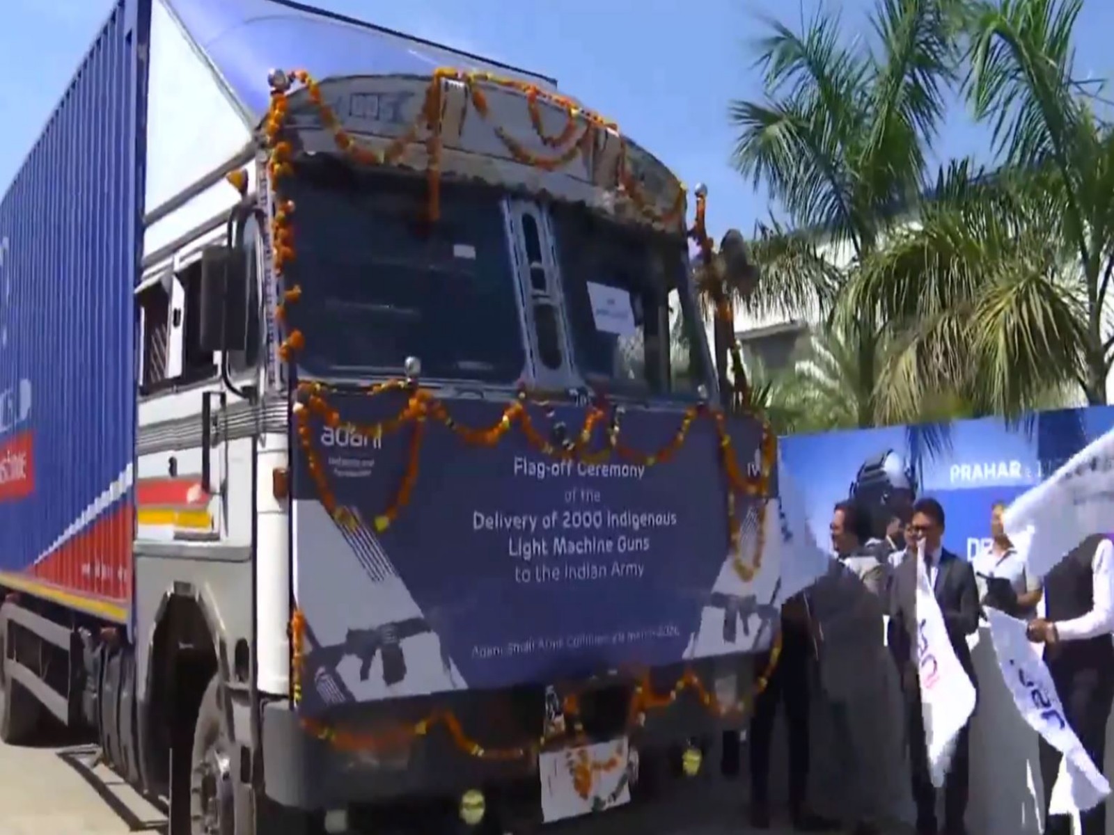 Flag-off ceremony of delivery of 2000 indigenous LMGs (Photo/ANI)
