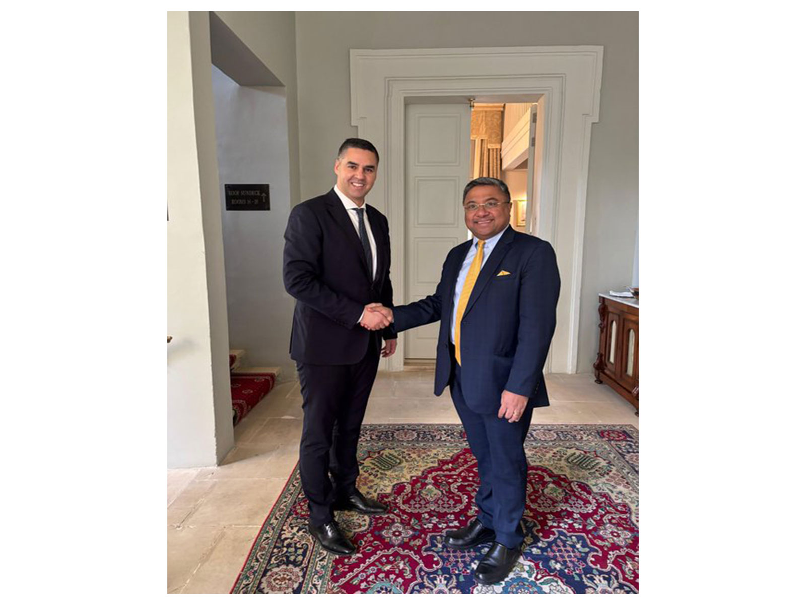 Secretary (West) Sibi George met with the Deputy Prime Minister and Minister of Foreign Affairs of Malta, Ian Borg (Photo/MEAIndia)