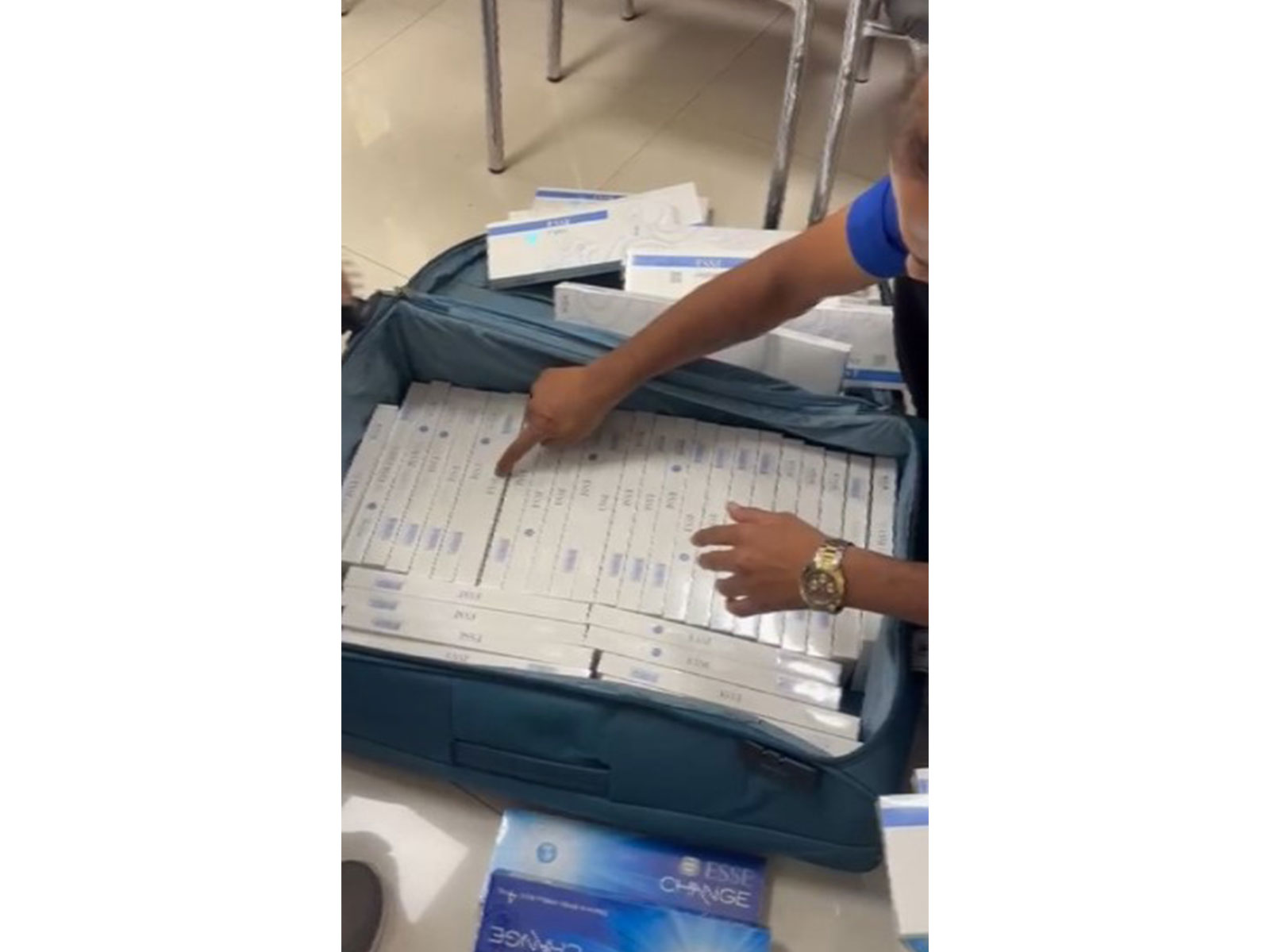 Visual of counterfeit products at Bengaluru Airport  (Photo/ANI)