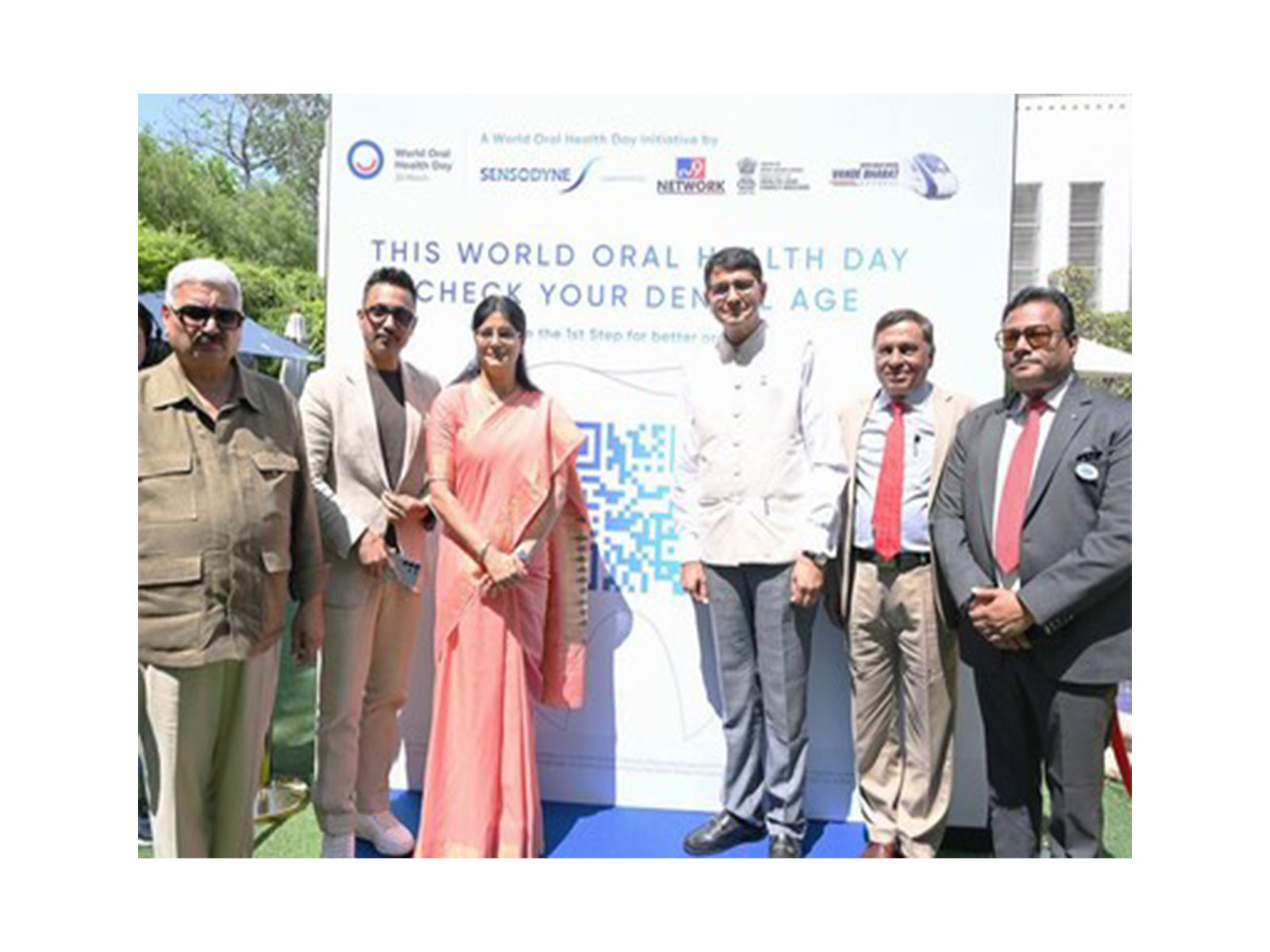 Smt. Anupriya Patel, Mr. Kedar Lele, and Dr. Ashok Dhoble launch Sensodyne's 'Know Your Dental Age' oral health campaign