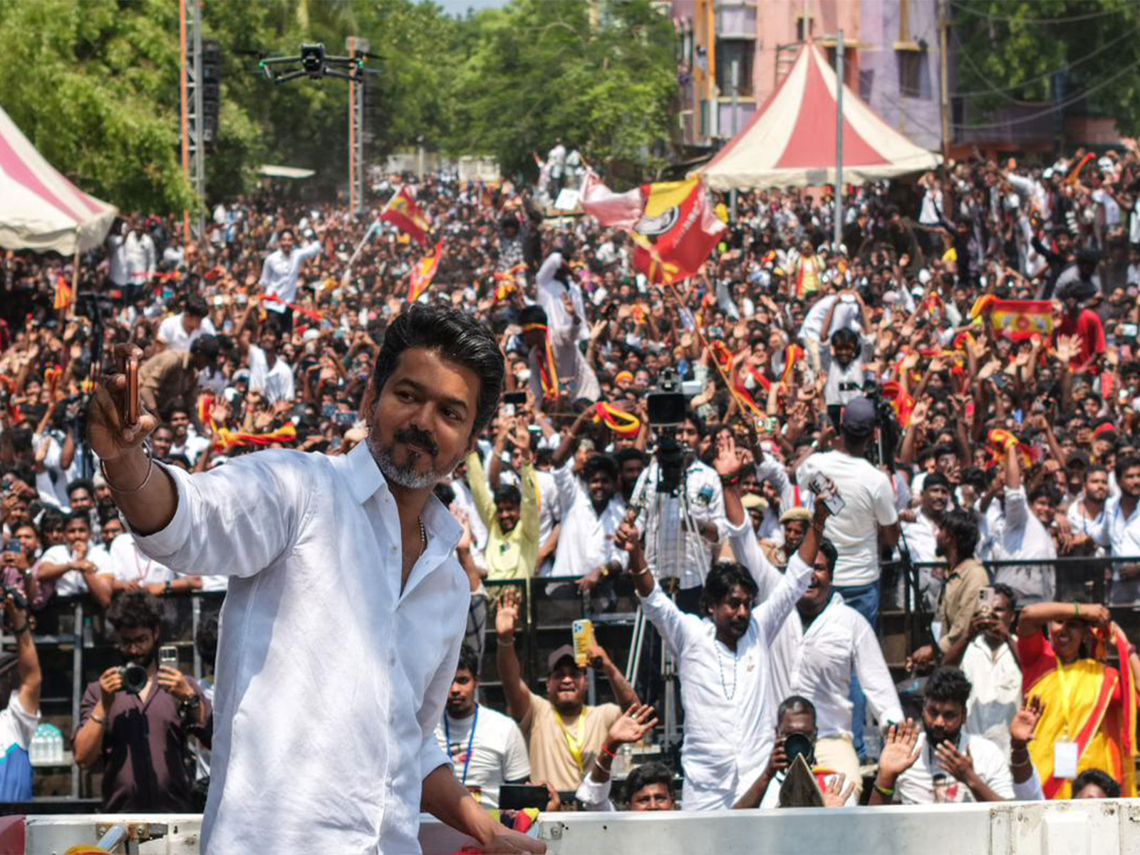  TVK chief and actor Vijay (Photo/X@TVKPartyHQ)