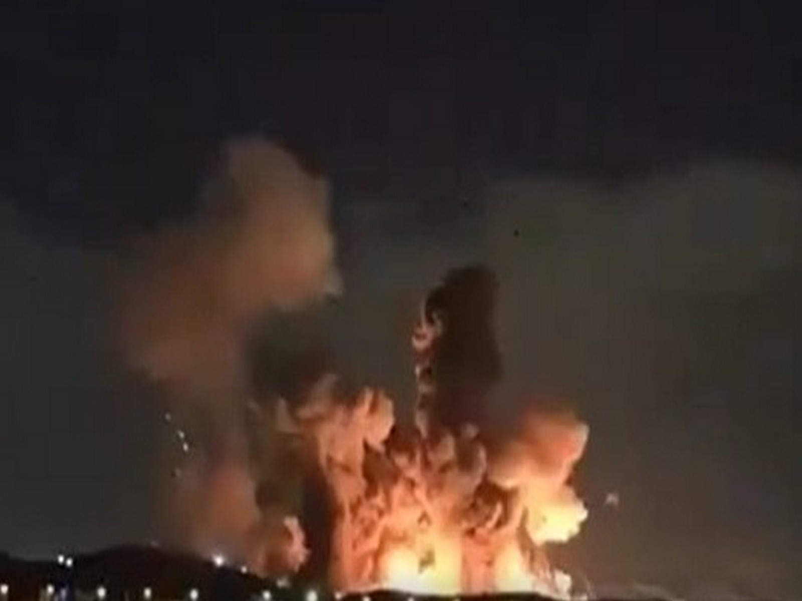 Snapshot from the explosion video shared by US President Donald Trump (Photo/TruthSocial/@realDonaldTrump)