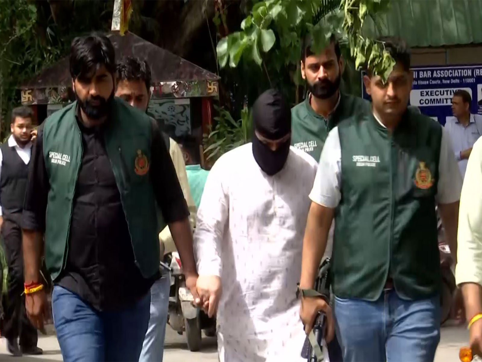 Shabbir Ahmed Lone in Police Custody (Photo/ANI)