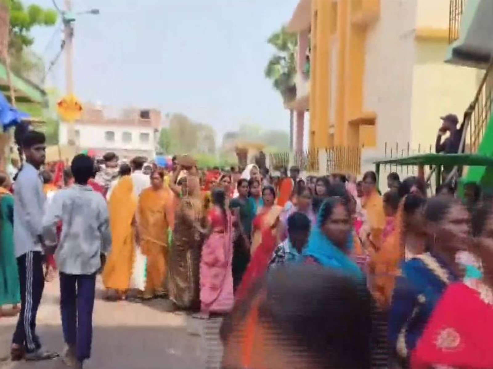 Visual from outside Sheetla Mata Temple after stampede (Photo/ANI)