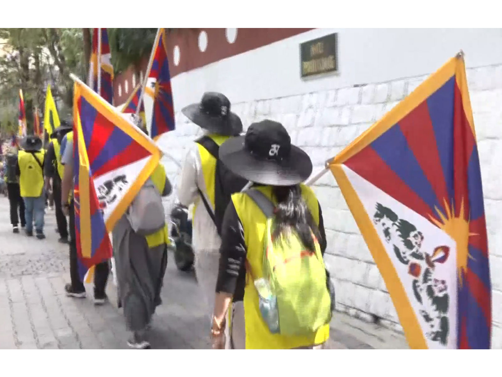 Tibetan Youth Congress holds 'Black Hat March' from Dharamshala to Delhi (Photo/ANI)
