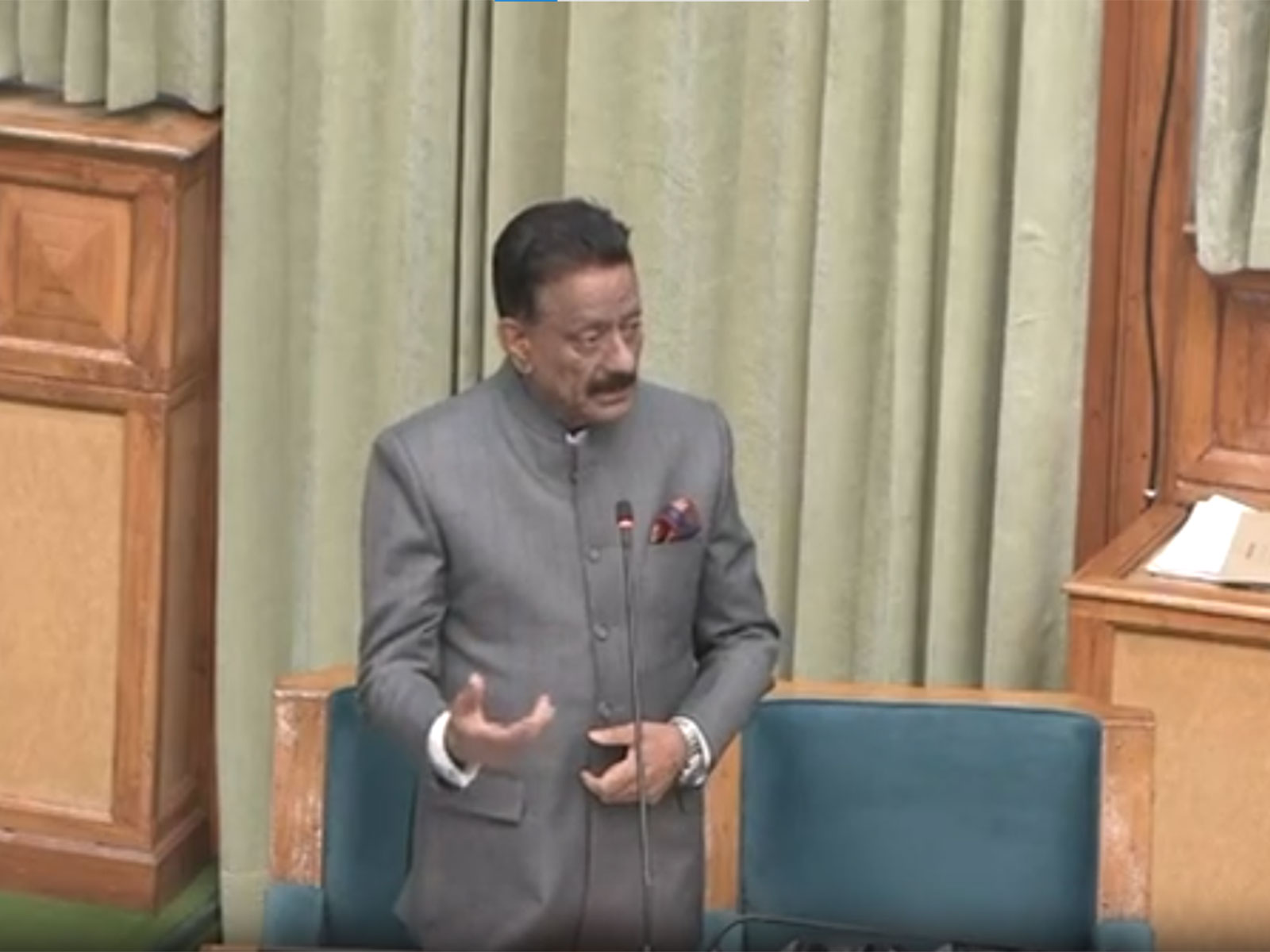 Congress MLA Kuldeep Singh Rathore in the Himachal Pradesh assembly speaking on FTAs and their impact (Photo/Rathore's Office)