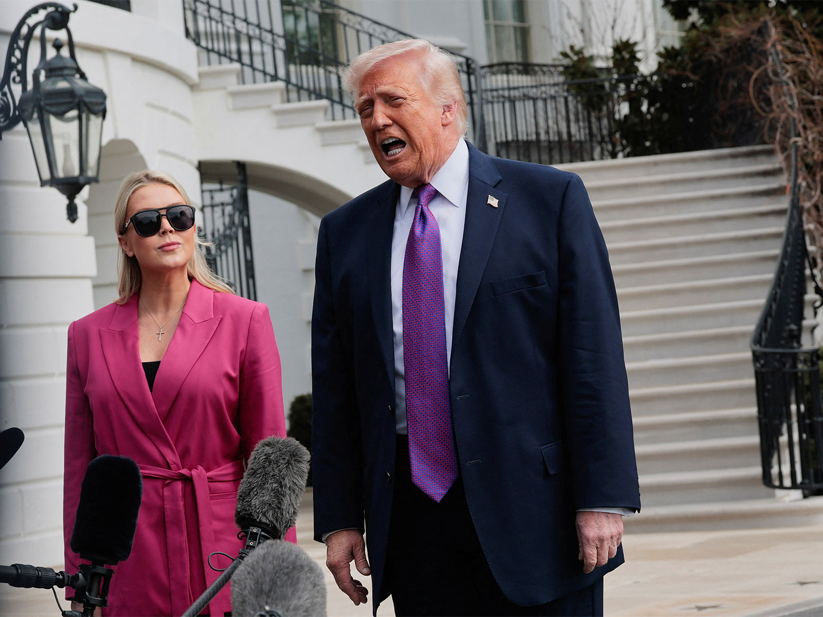 US President Donald Trump and  White House Press Secretary Karoline Leavitt (Photo/Reuters)