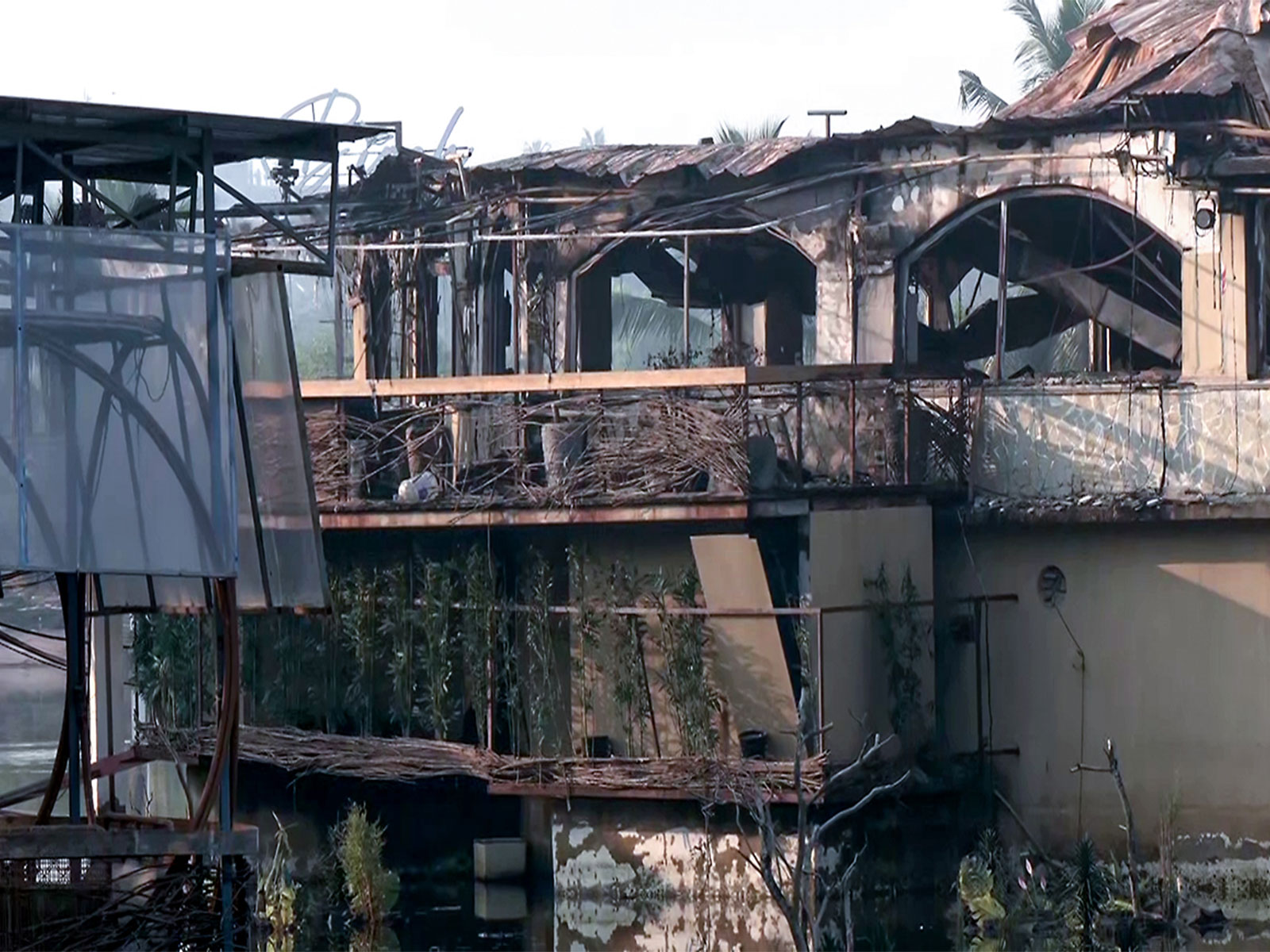 Charred remains of the Birch by Romeo Lane restaurant (File Photo/ANI)