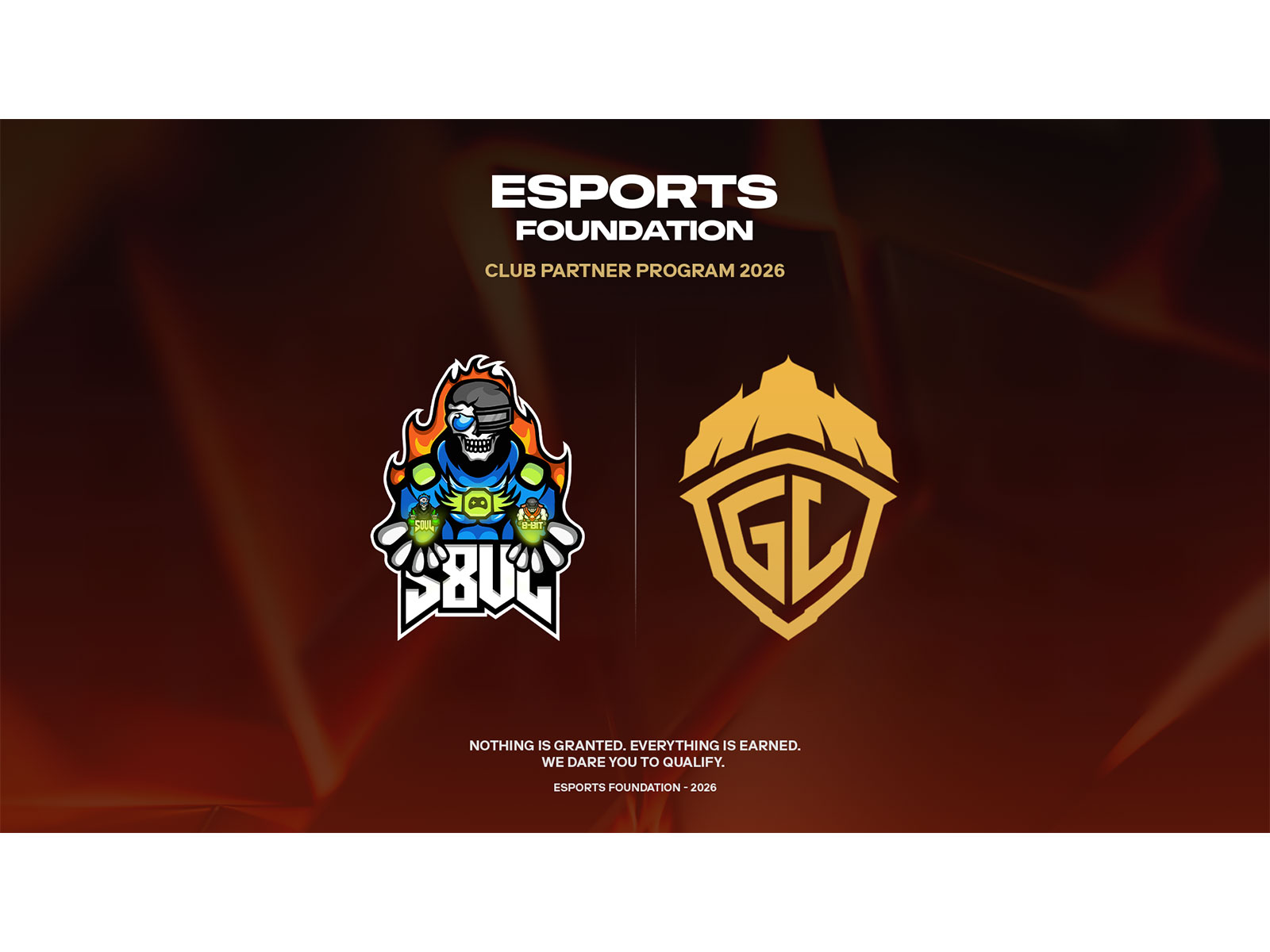 S8UL (left) and GodLike Esports (right) team logos (Photo: EWC)