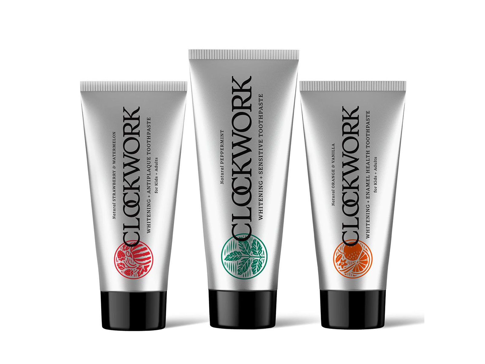 Clockwork Toothpaste range for everyday oral care