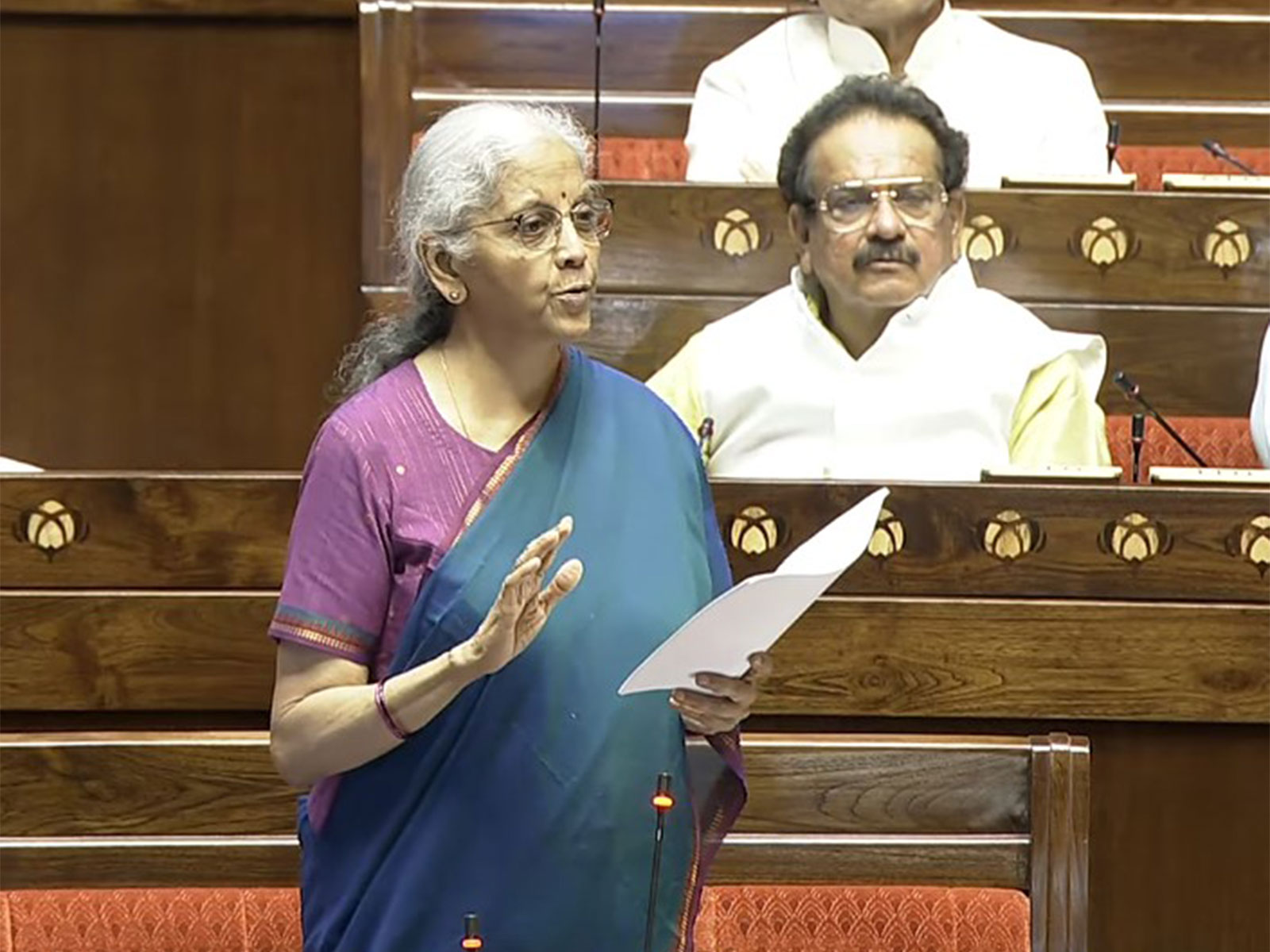 Union Minister of Finance and Corporate Affairs Nirmala Sitharaman (Photo/@SansadTV) 