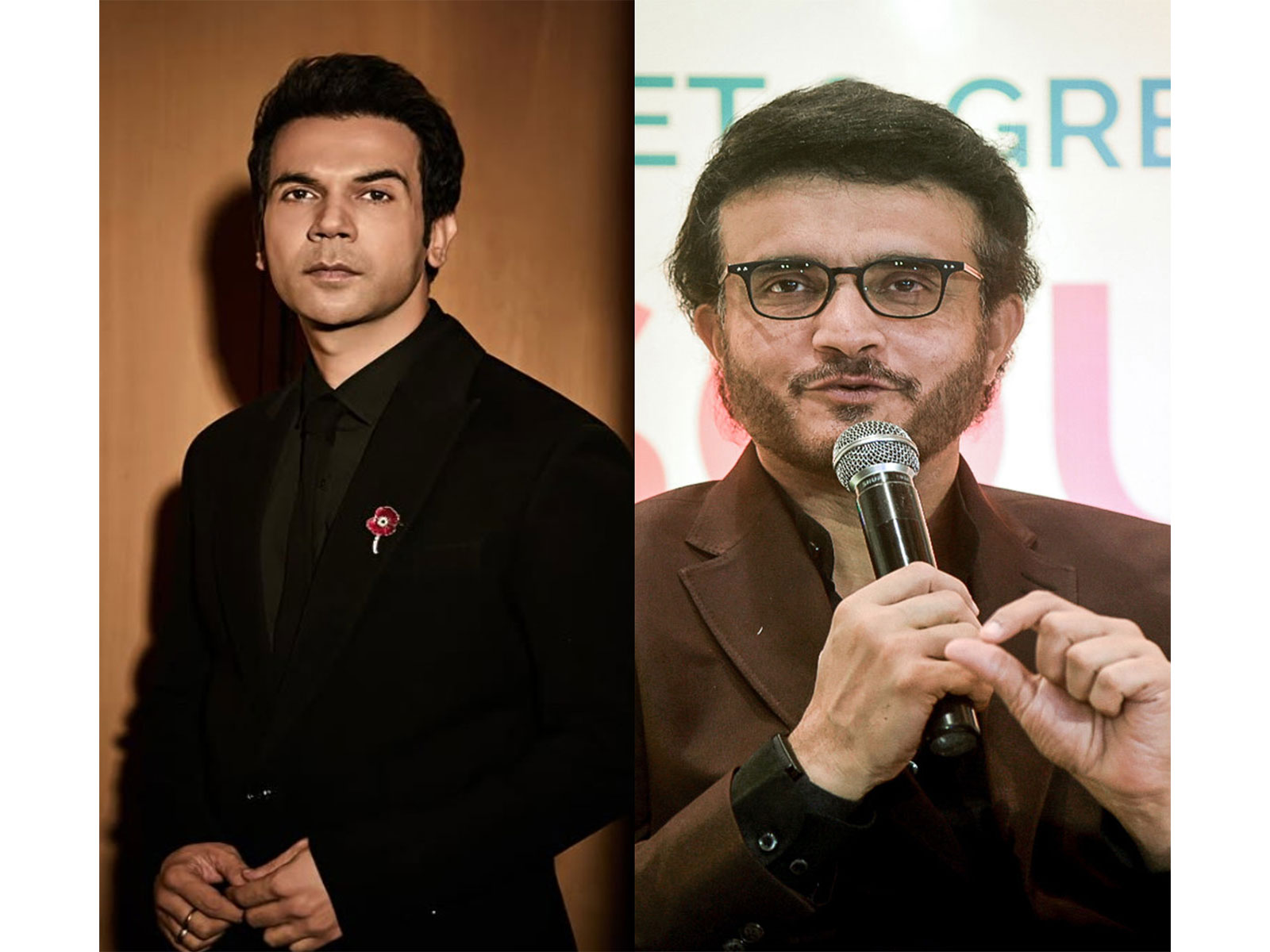 Rajkummar Rao, Sourav Ganguly (Photo/Instagram/ @rajkummar_rao/ File Photo/ANI)