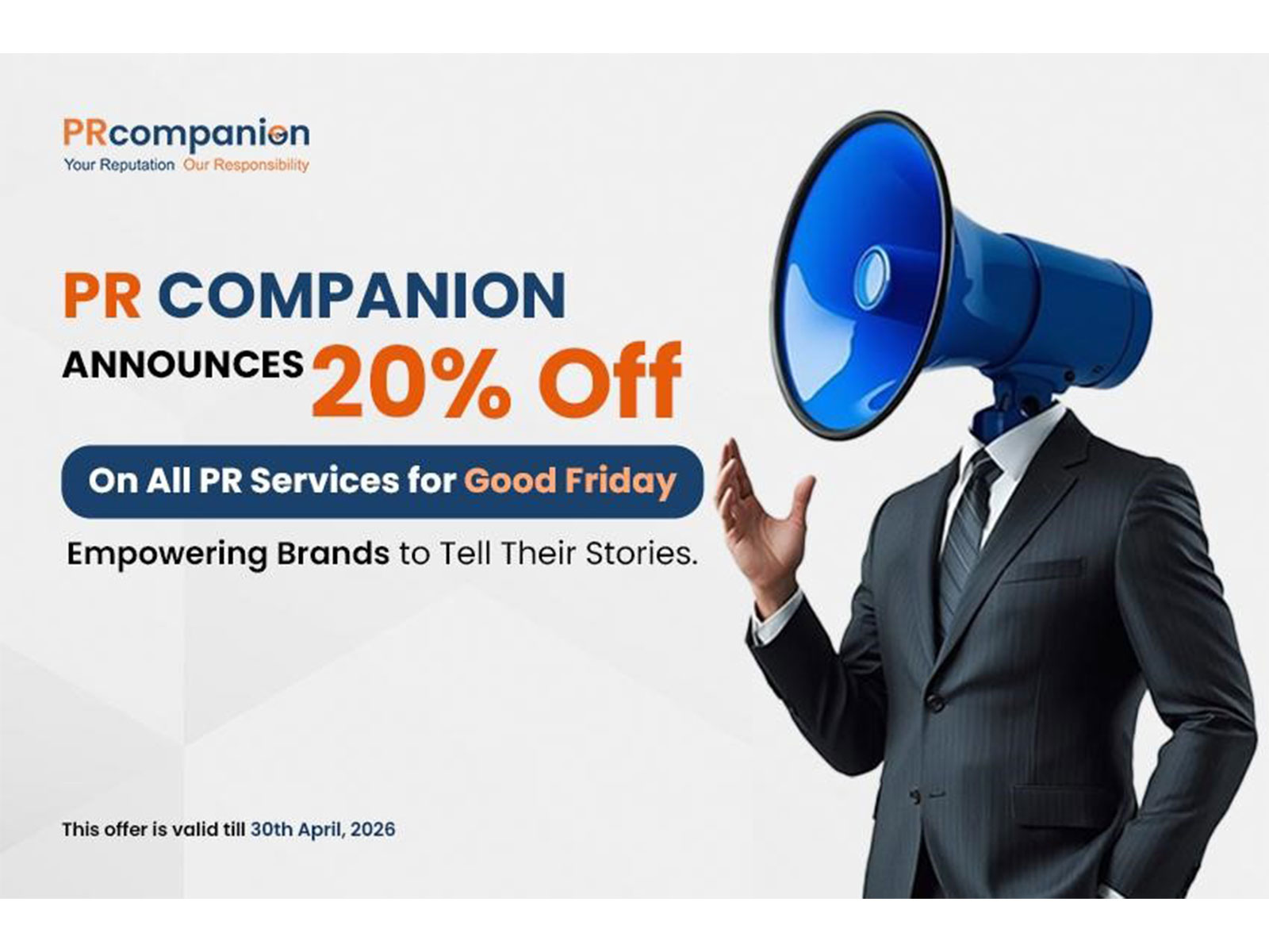PR Companion Announces 20% Off All Services for Good Friday: Empowering Brands to Tell Their Stories