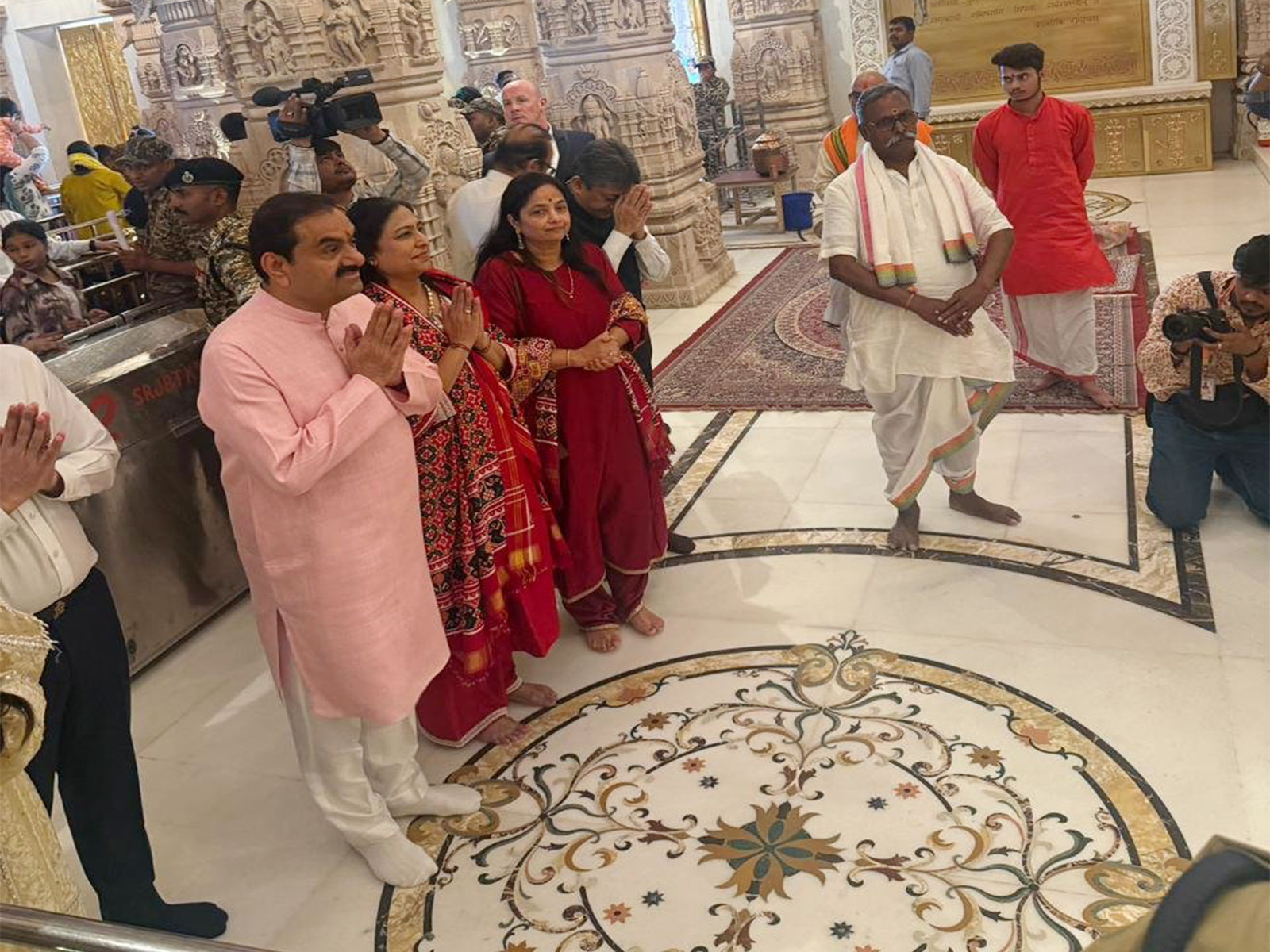 Adani Group Chairman Gautam Adani and his family during darshan at Shri Ram Janmabhoomi Mandir in Ayodhya, UP (Photo: Adani Group)