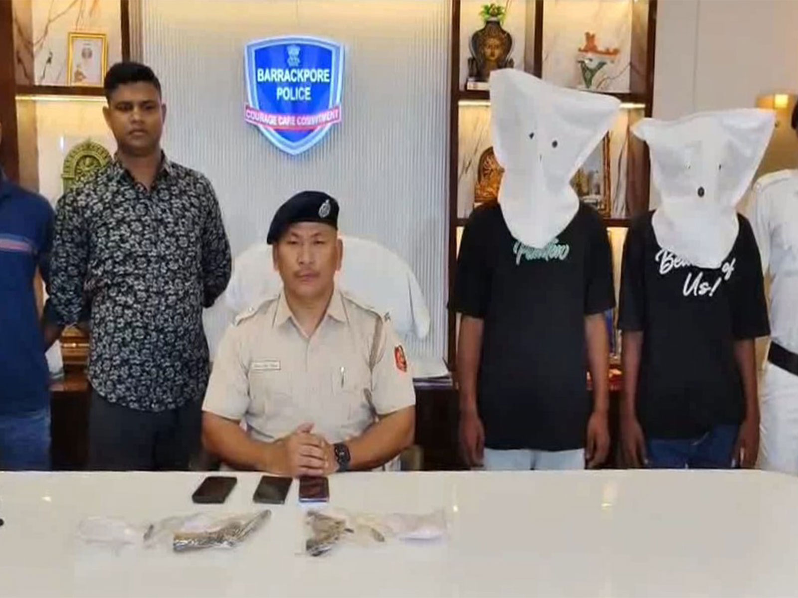 Barrackpore Police with 2 apprehended (Photo/ANI)