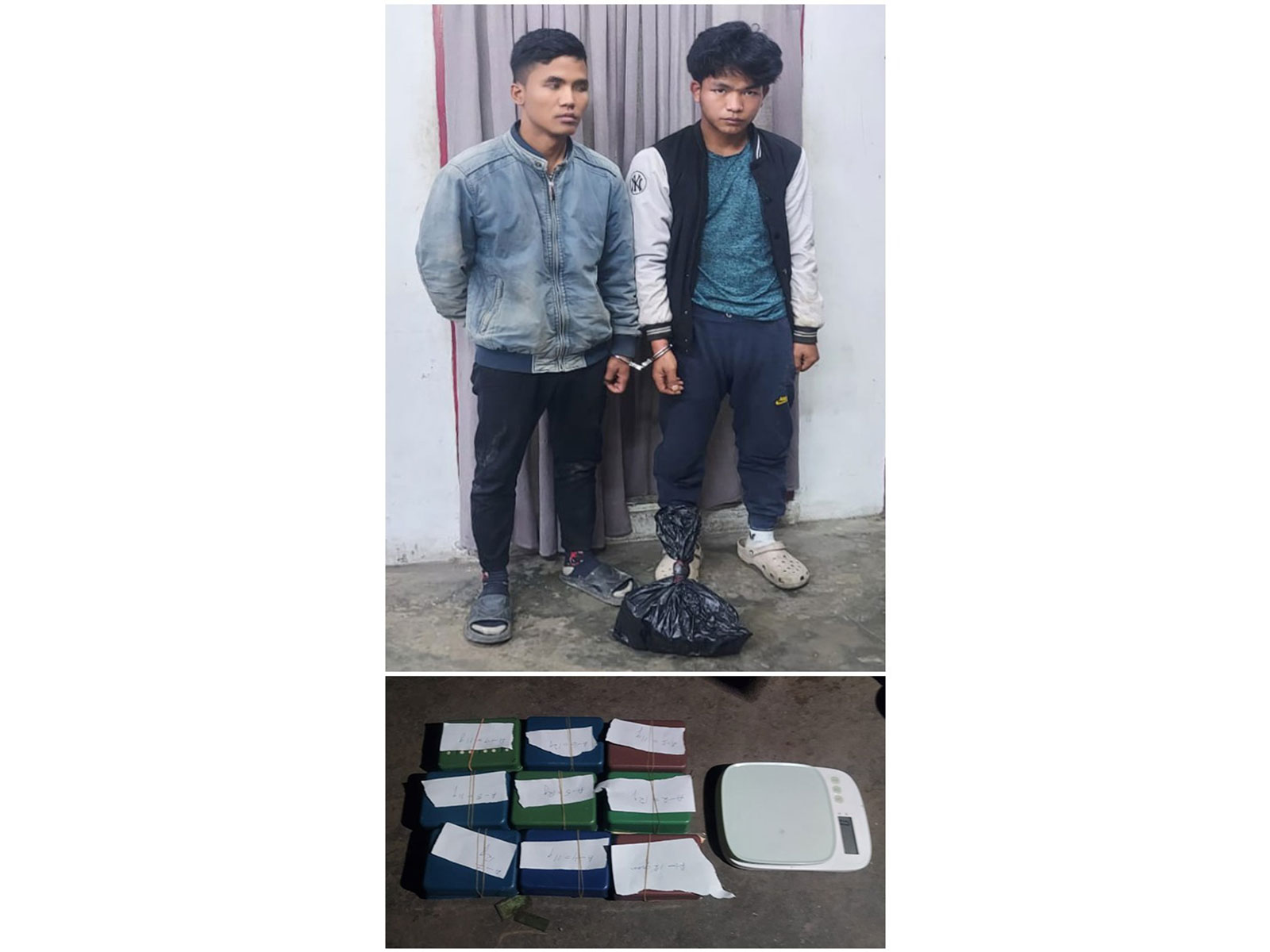 Aizawl District Special Branch (DSB) team intercepted two Myanmar nationals (Photo/Mizoram Police)