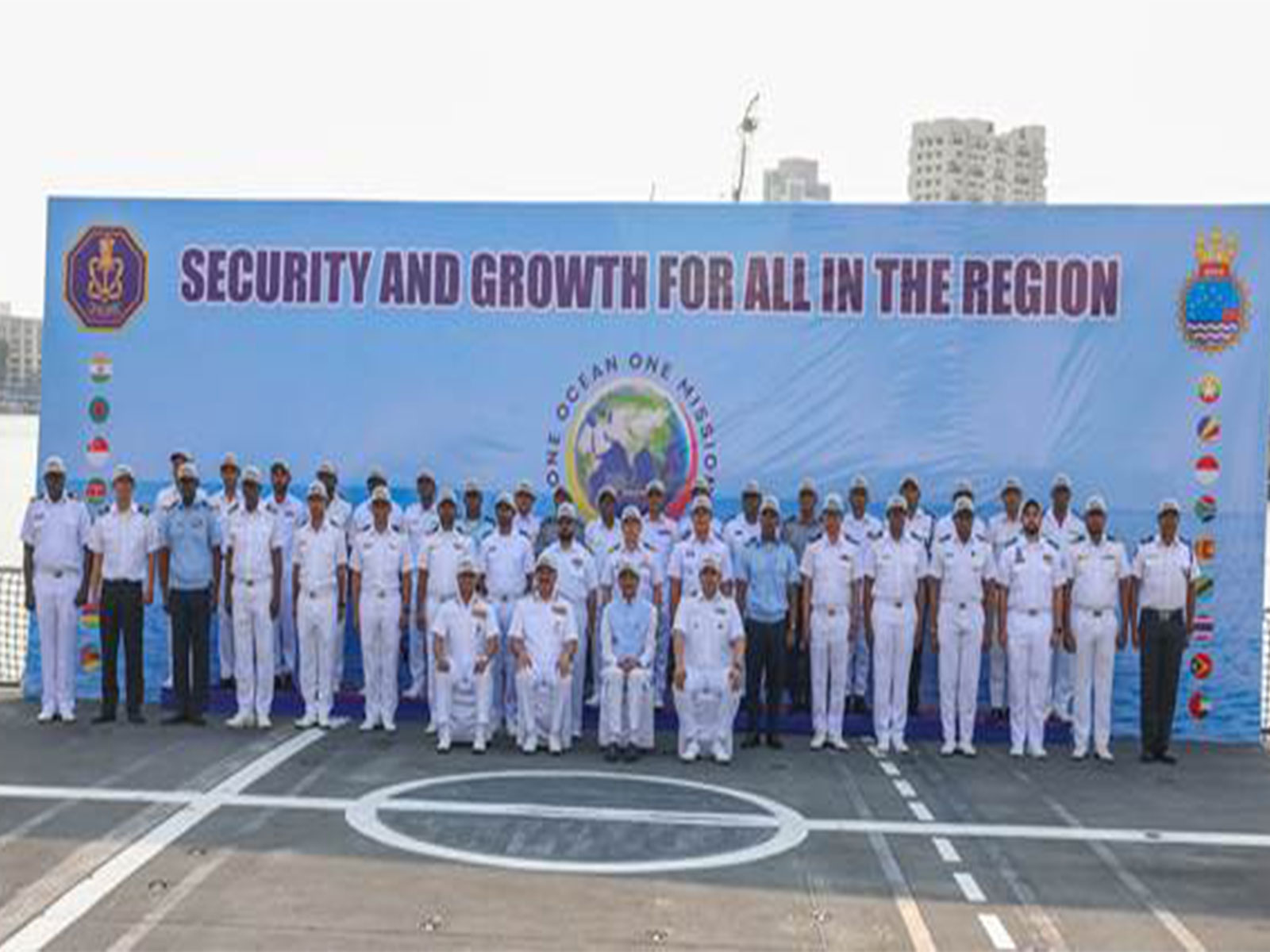 Minister of State for Defence Sanjay Seth flags off IOS SAGAR from Mumbai (Photo/PIB)