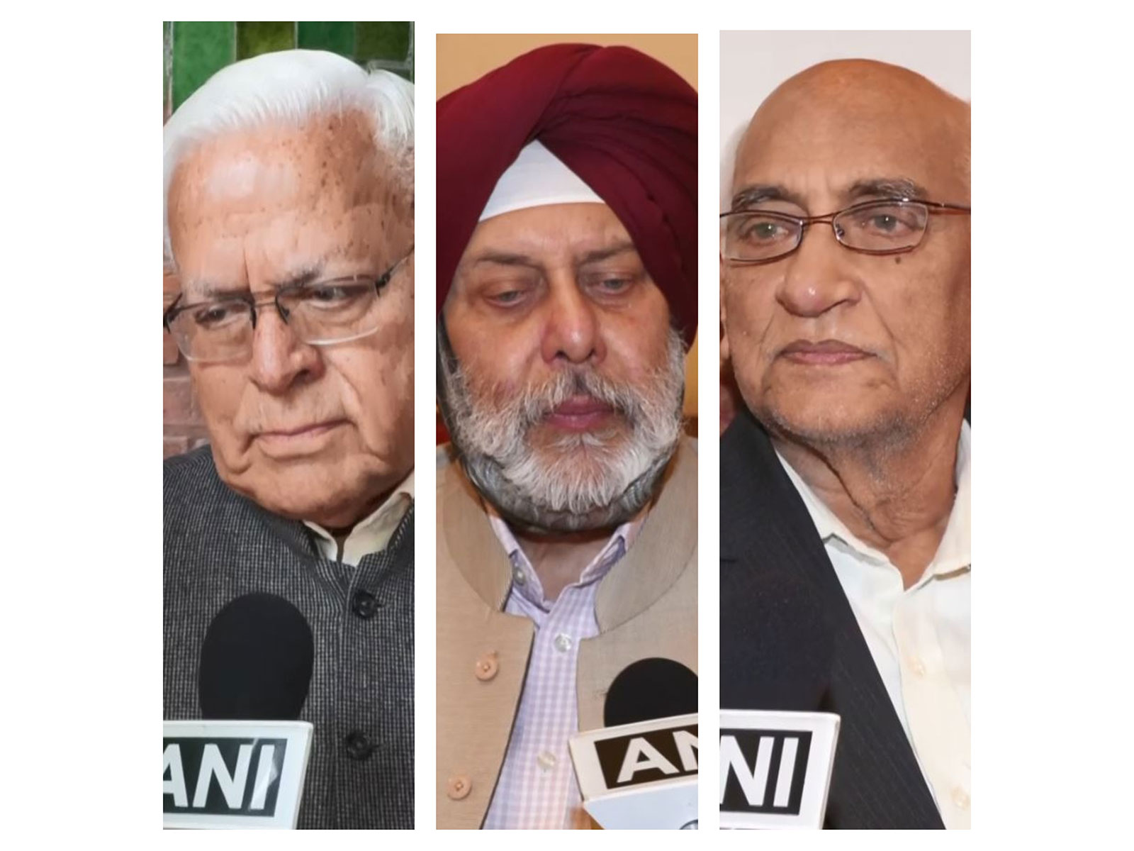 Ashok Sajjanhar (Left),  Manjeev Singh Puri (Middle), Vidya Bhushan Soni (Right) (Photo/ANI)