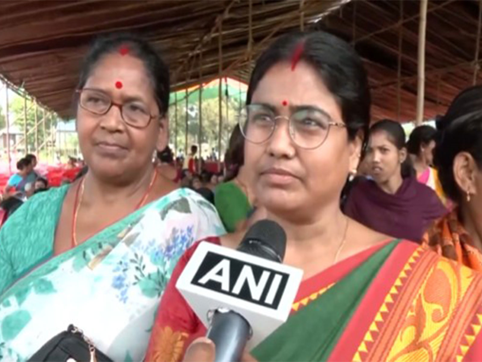 A BJP supporter in Assam's Barpeta (Photo/ANI)