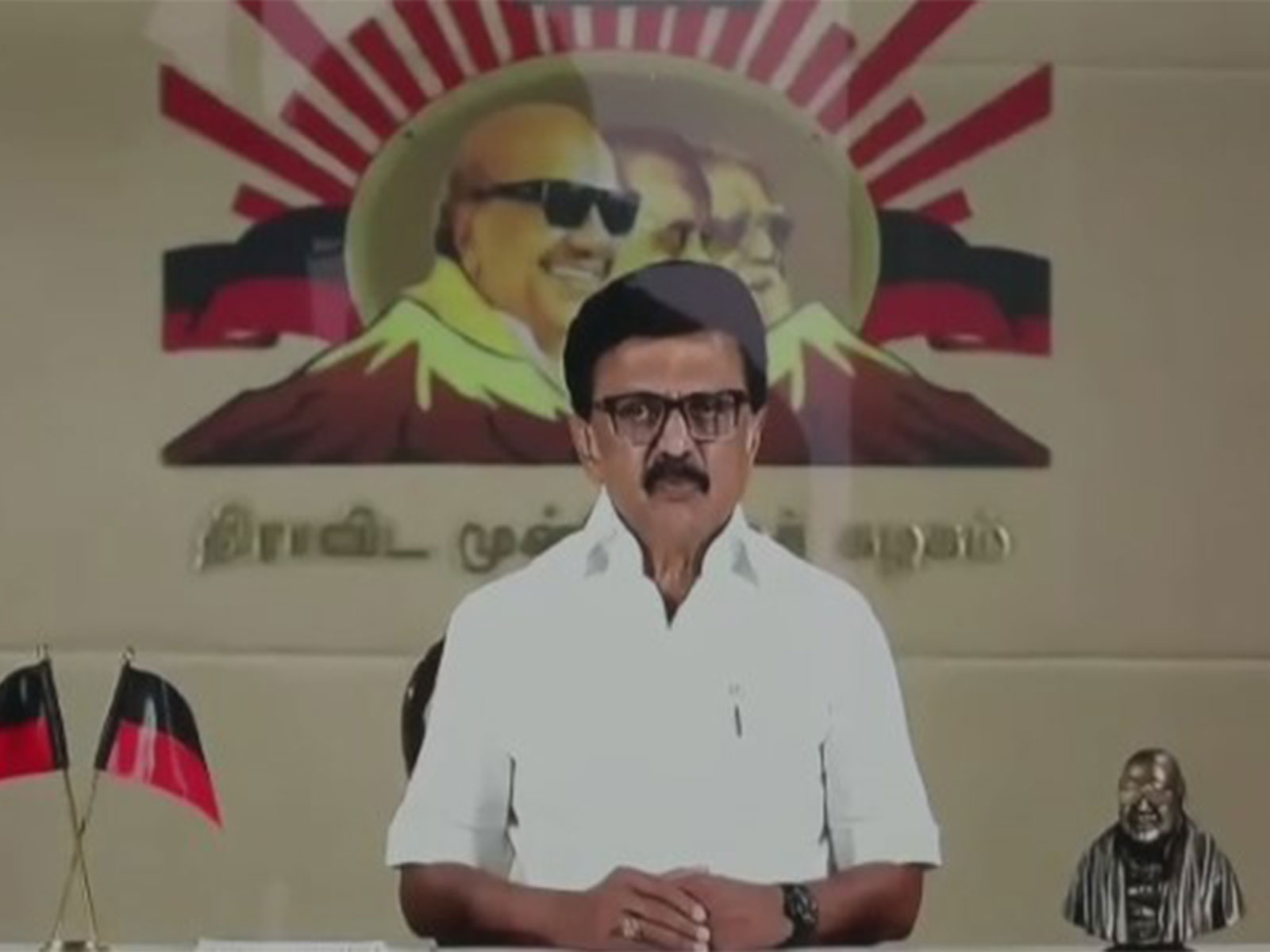 Tamil Nadu CM MK Stalin addresses DMK functionaries (Photo/ANI)